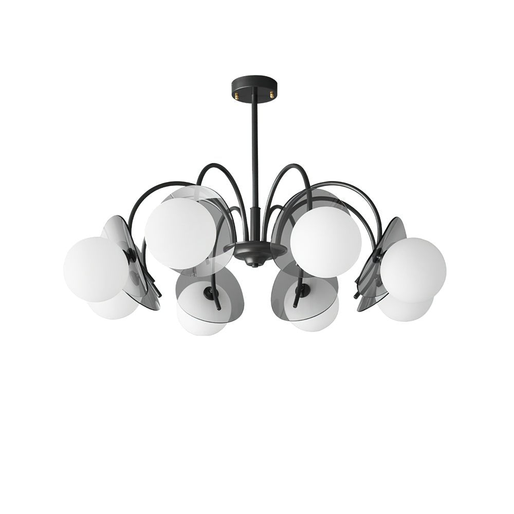 Aurora Chandelier Globe Arm Sculptural-Neutral Decor