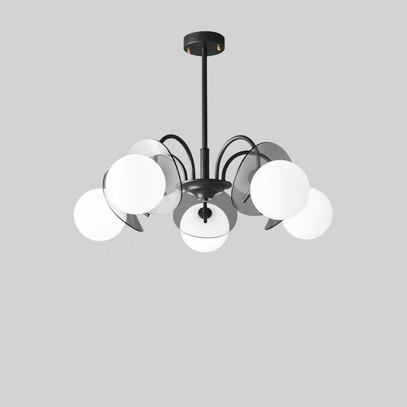 Aurora Chandelier Globe Arm Sculptural-Neutral Decor