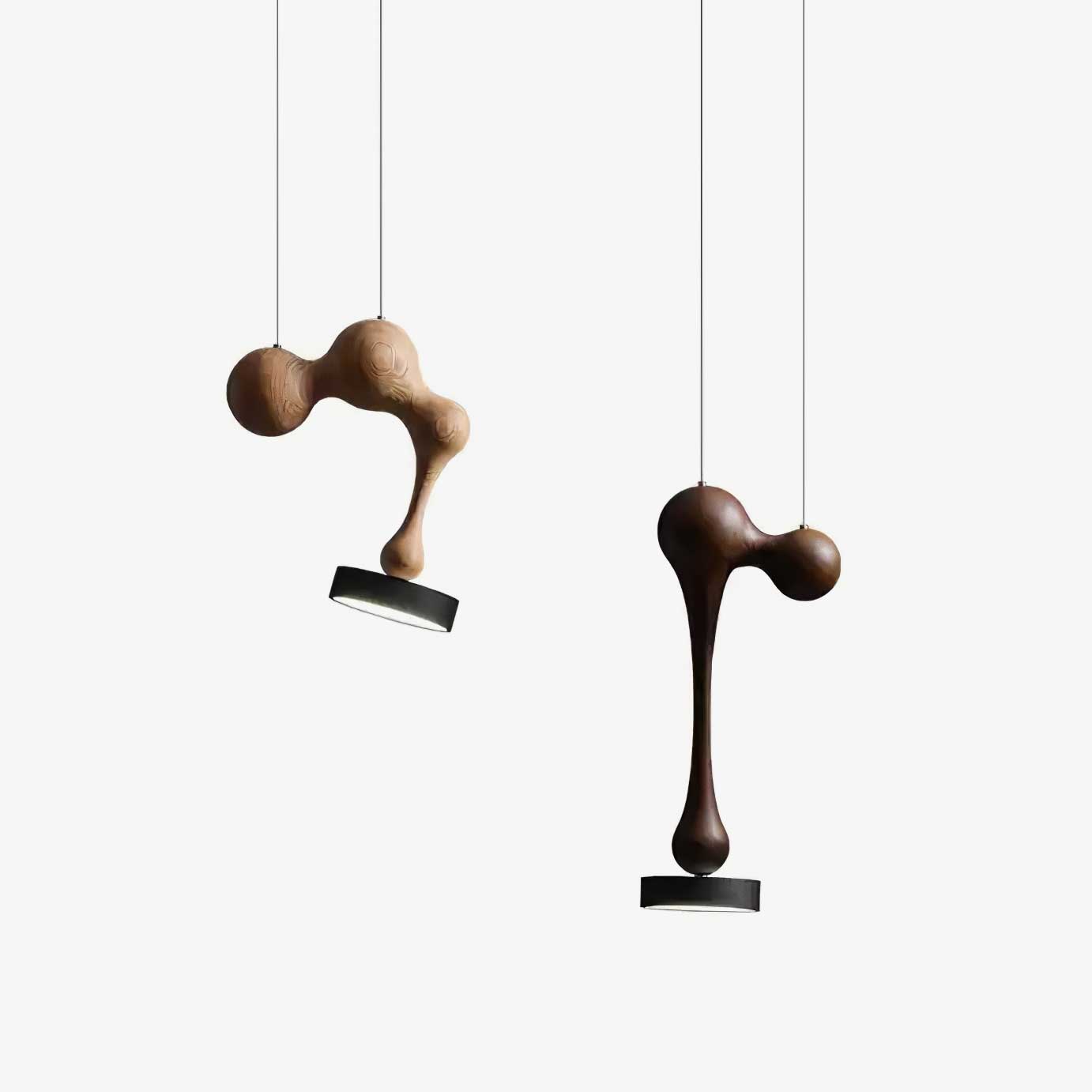 Drovia Rustic Wooden Pendant Light-Neutral Decor