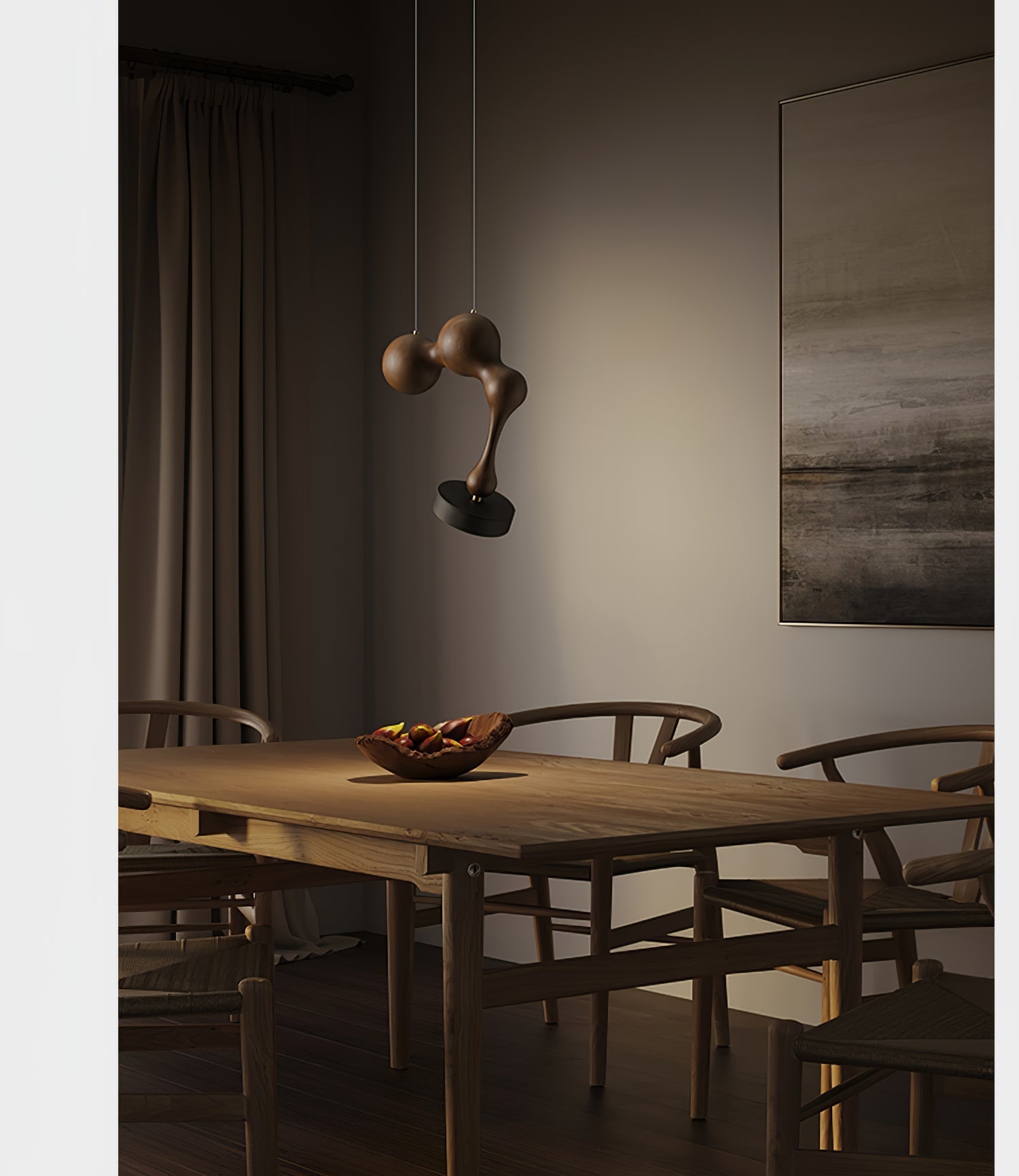 Drovia Rustic Wooden Pendant Light-Neutral Decor