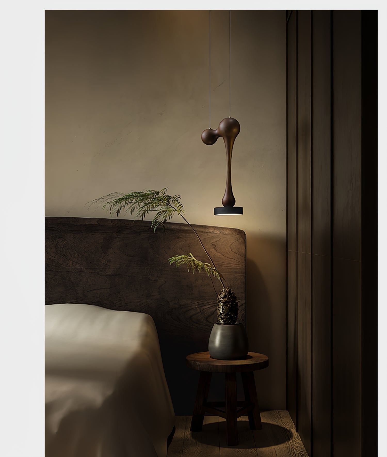 Drovia Rustic Wooden Pendant Light-Neutral Decor