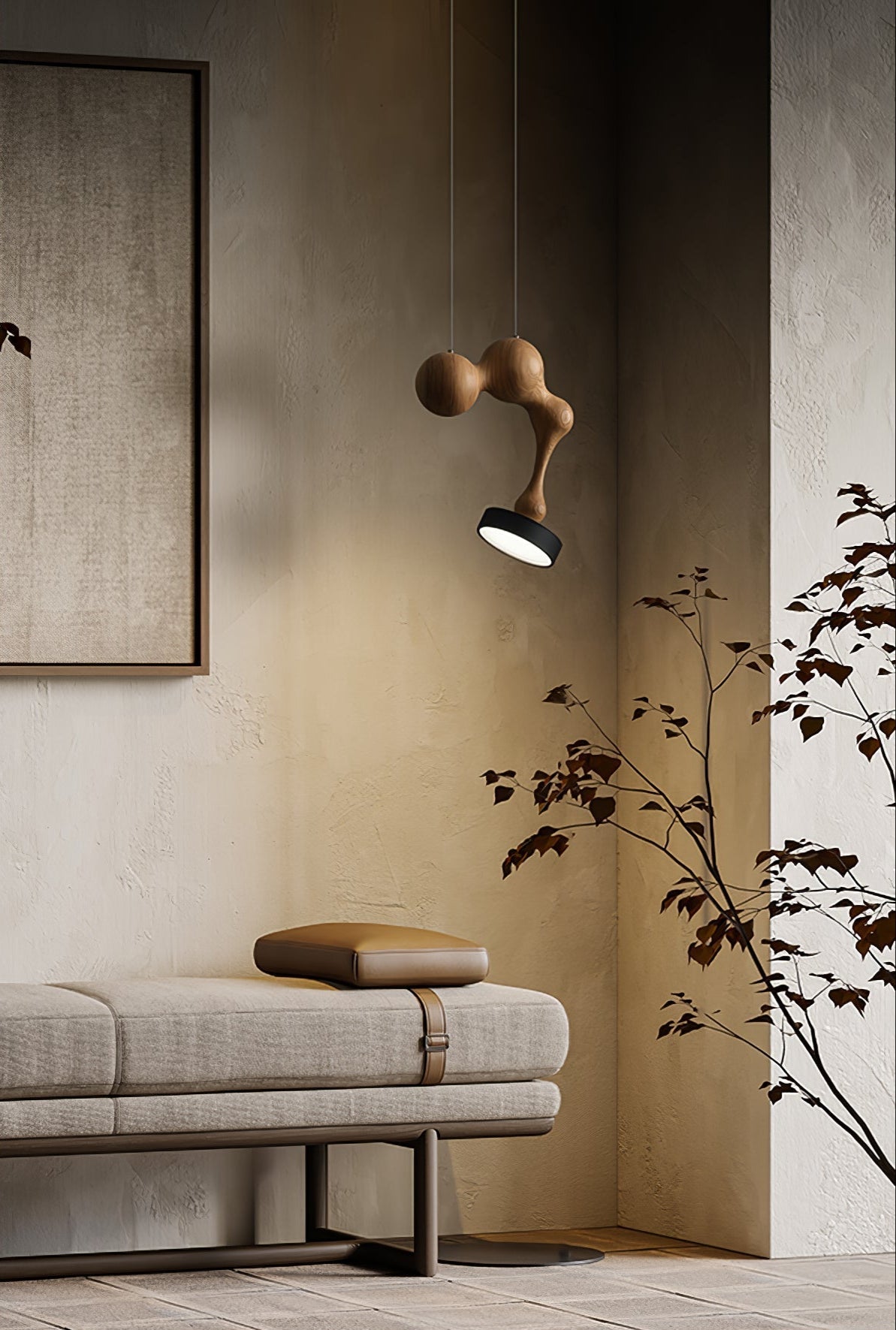 Drovia Rustic Wooden Pendant Light-Neutral Decor