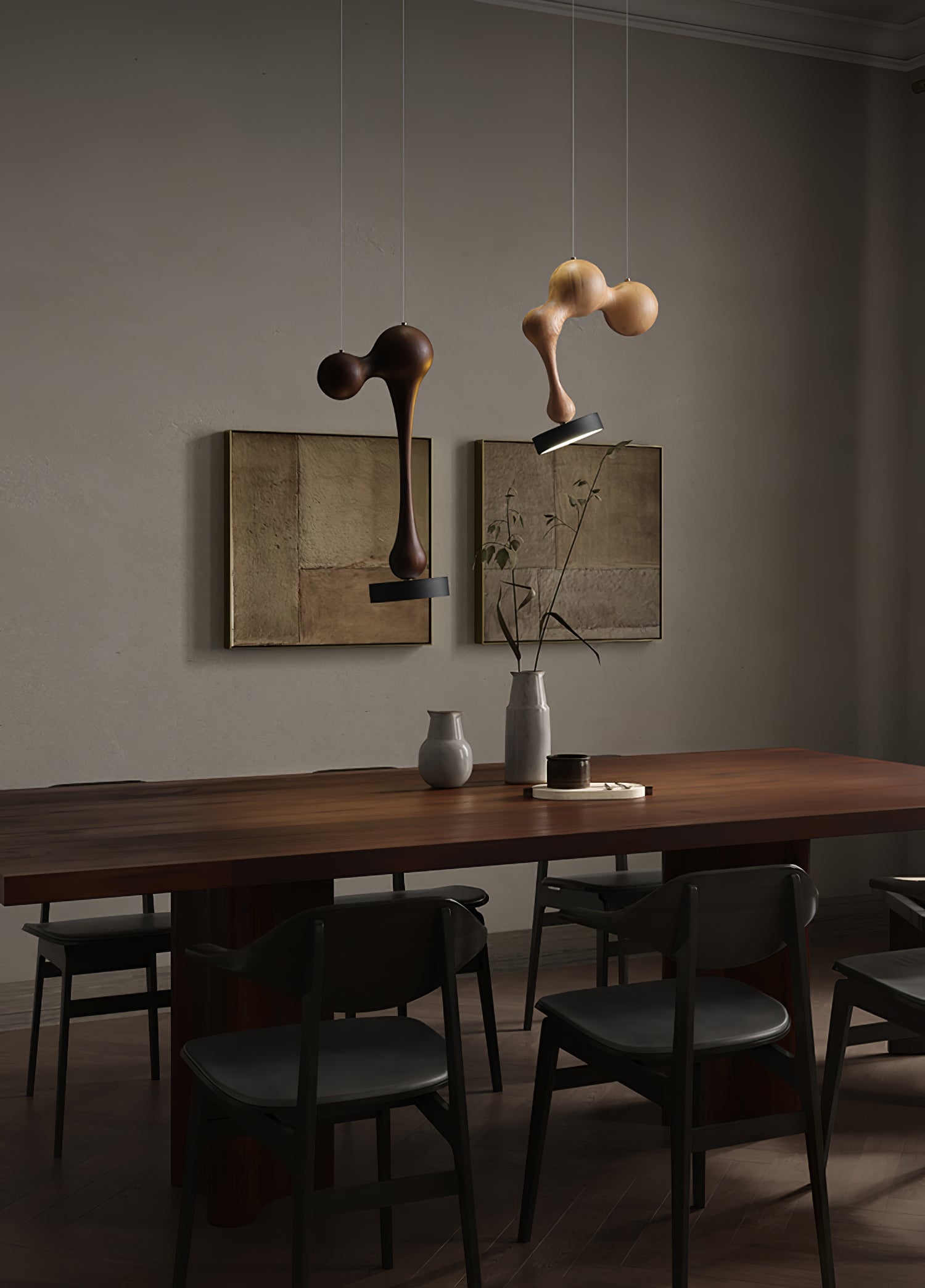 Drovia Rustic Wooden Pendant Light-Neutral Decor