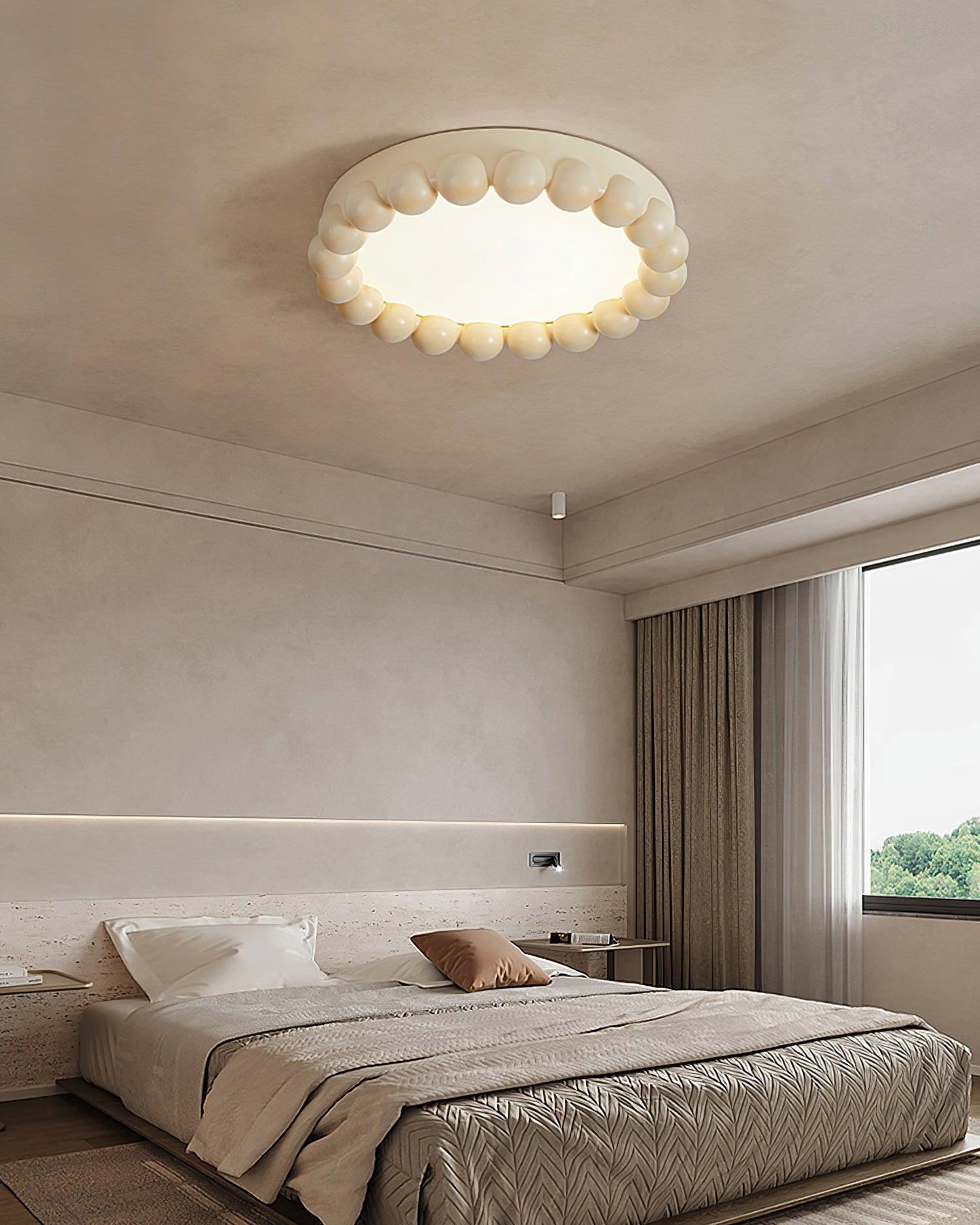 Zevian Ceiling Lamp Resin Bubble Round Playful Soft-Neutral Decor