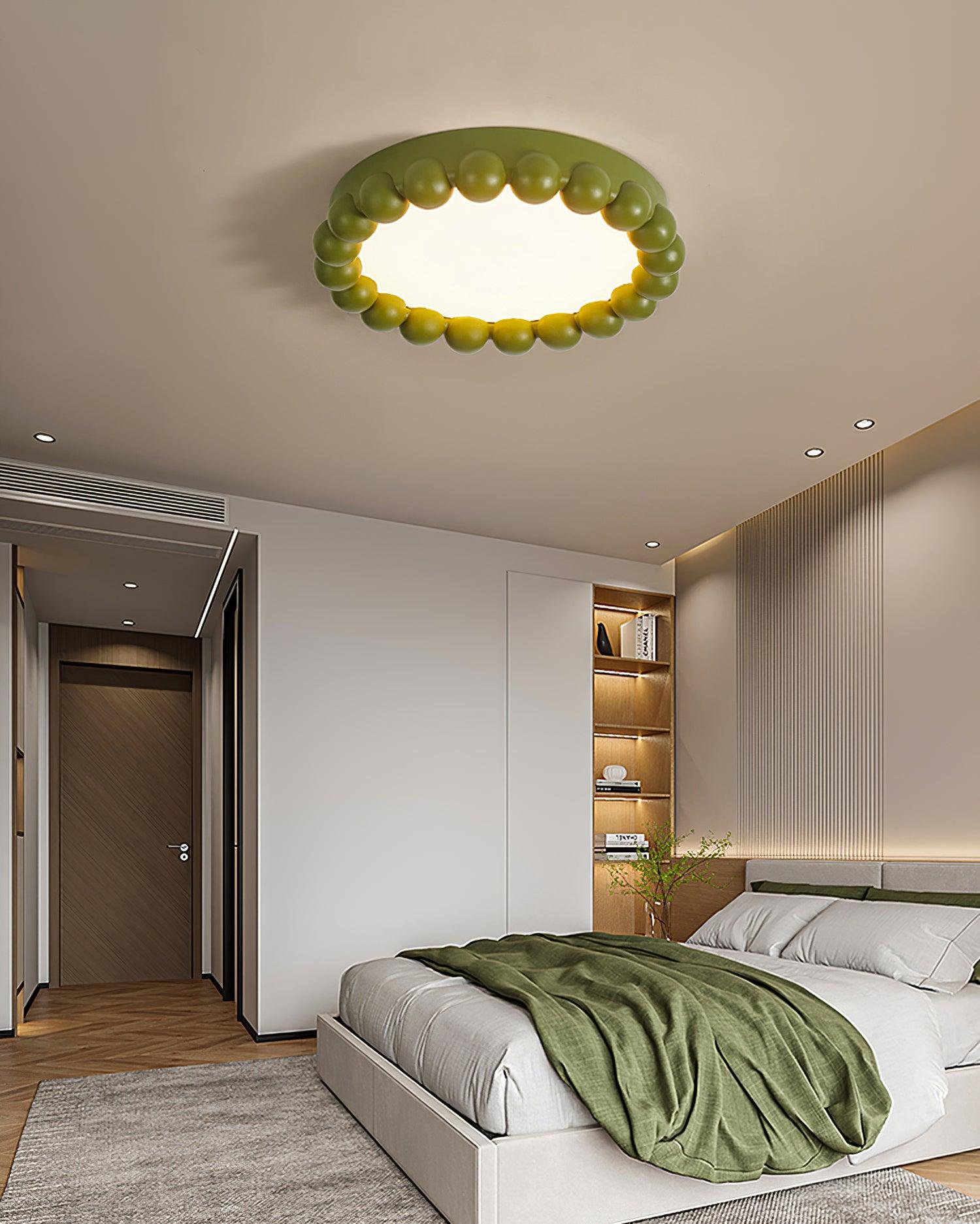 Zevian Ceiling Lamp Resin Bubble Round Playful Soft-Neutral Decor