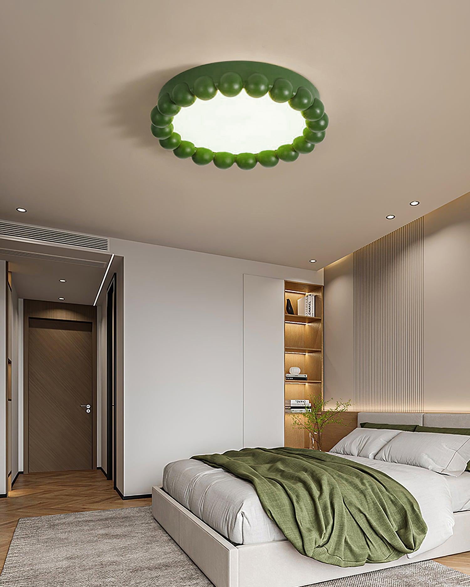 Zevian Ceiling Lamp Resin Bubble Round Playful Soft-Neutral Decor