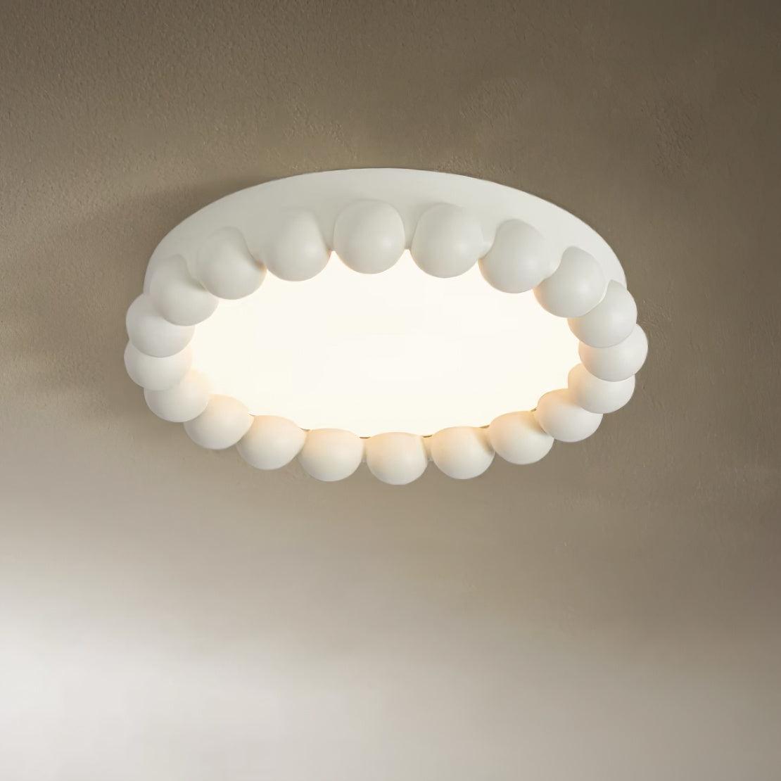 Zevian Ceiling Lamp Resin Bubble Round Playful Soft-Neutral Decor