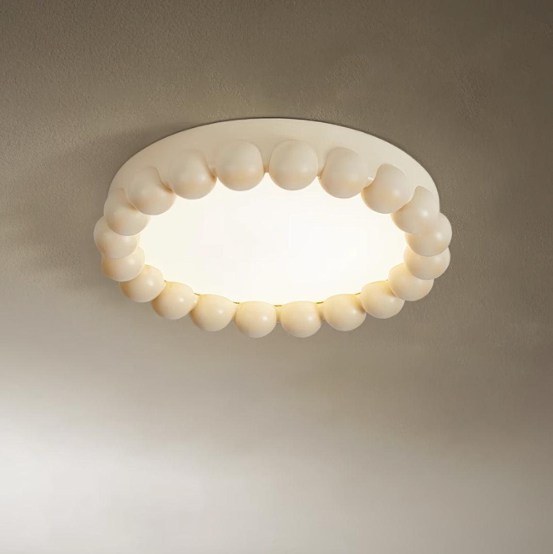 Zevian Ceiling Lamp Resin Bubble Round Playful Soft-Neutral Decor