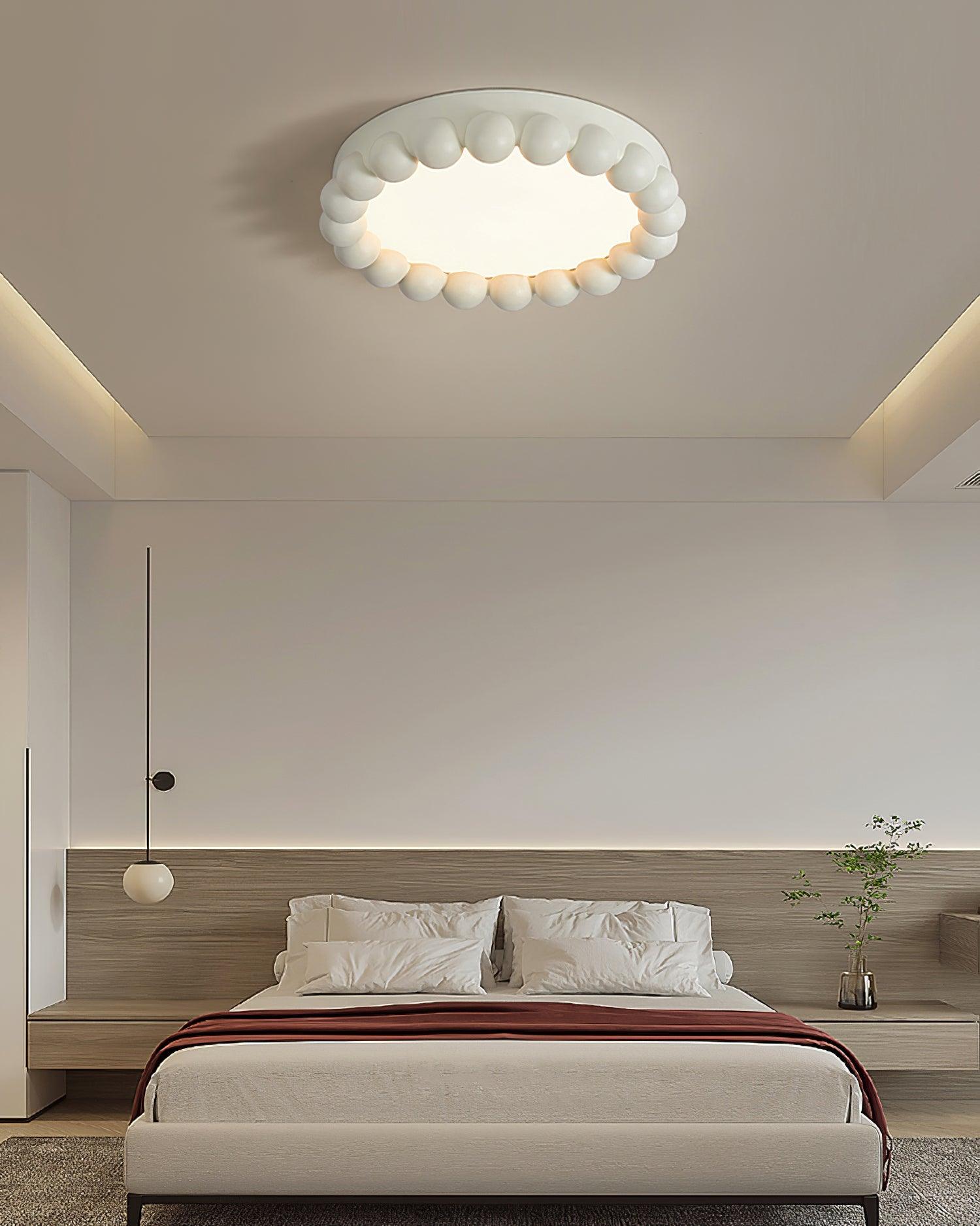 Zevian Ceiling Lamp Resin Bubble Round Playful Soft-Neutral Decor