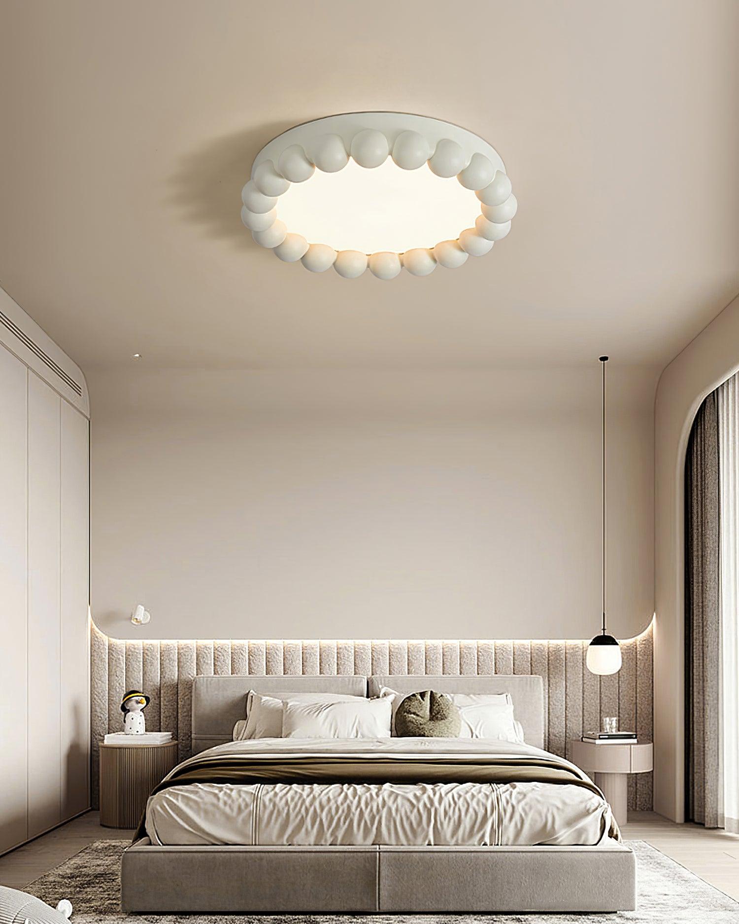 Zevian Ceiling Lamp Resin Bubble Round Playful Soft-Neutral Decor
