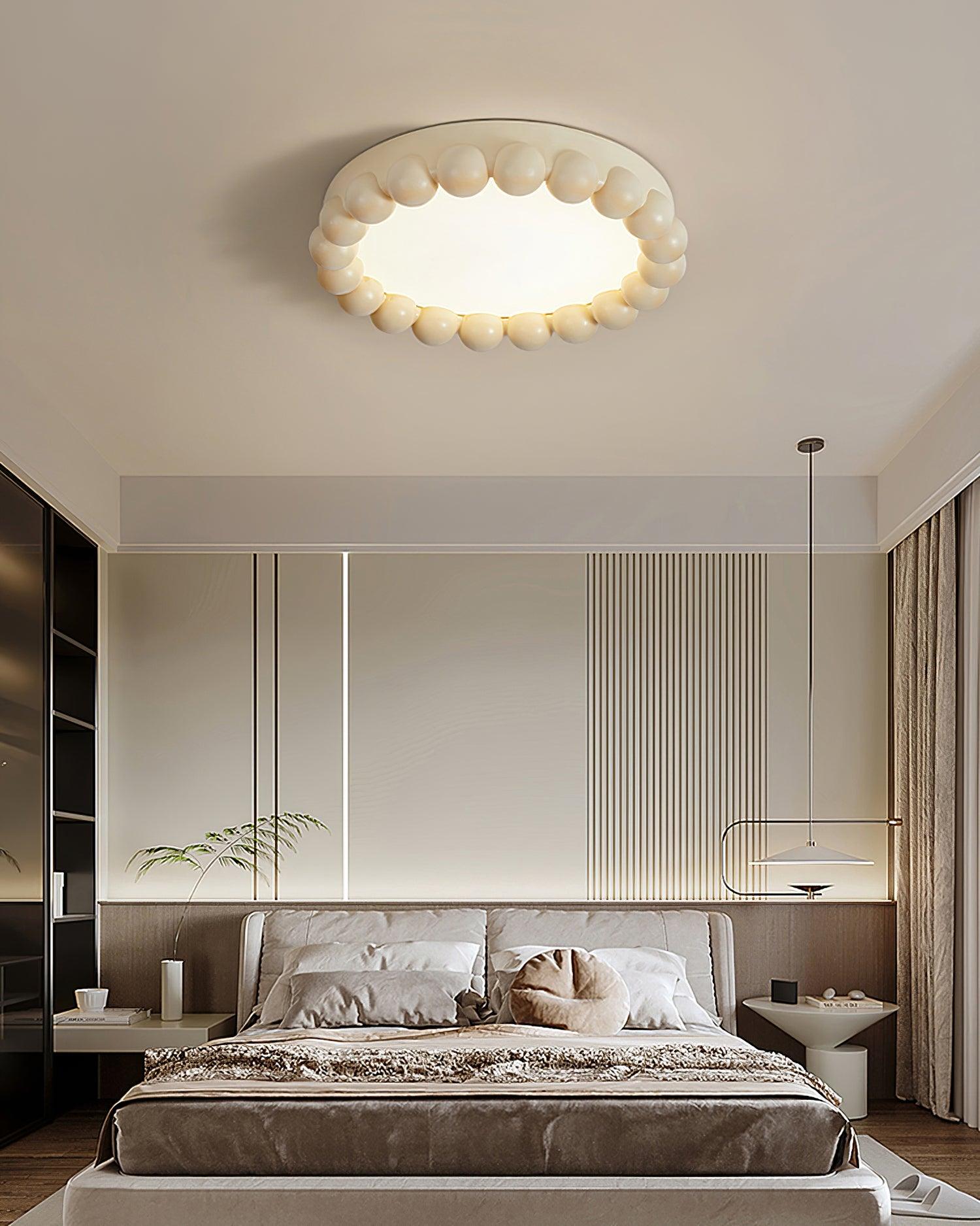 Zevian Ceiling Lamp Resin Bubble Round Playful Soft-Neutral Decor