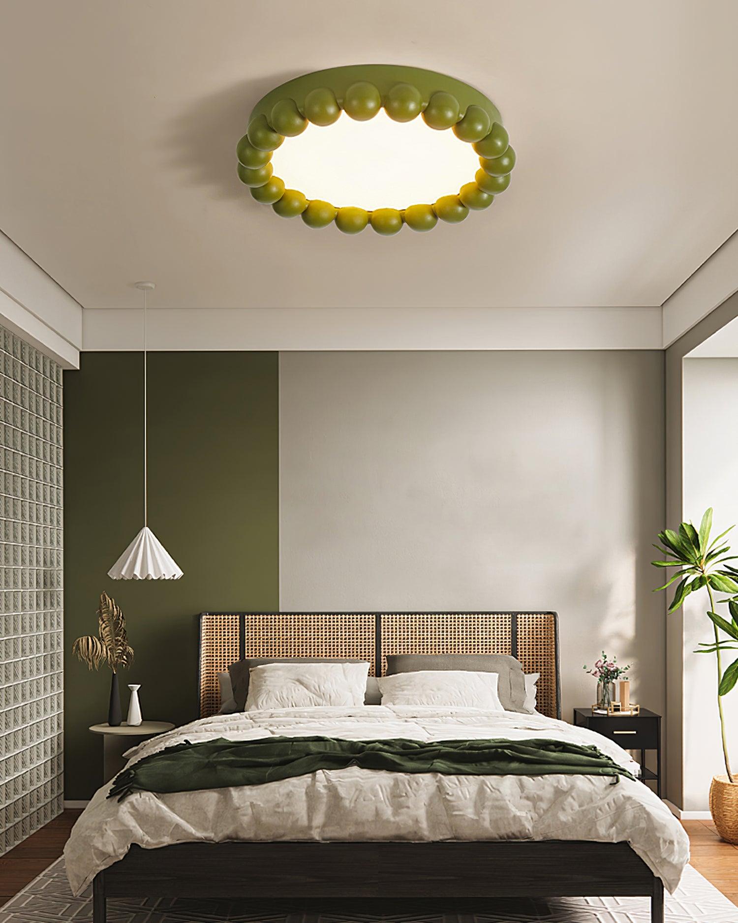 Zevian Ceiling Lamp Resin Bubble Round Playful Soft-Neutral Decor