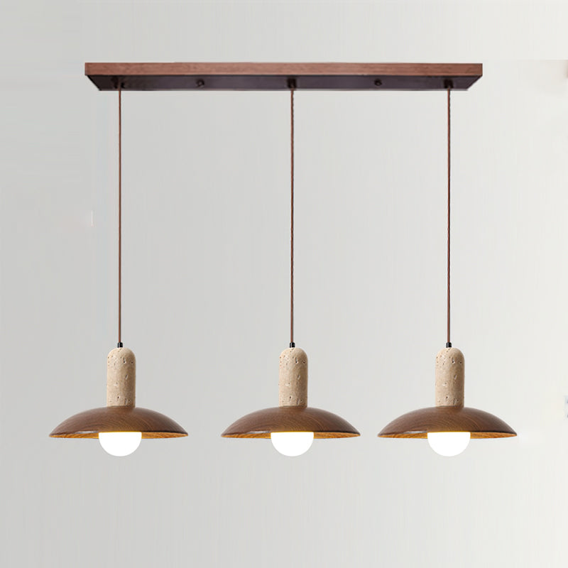 Size and dimension diagram for the 2-light Molly Pendant Lamp.