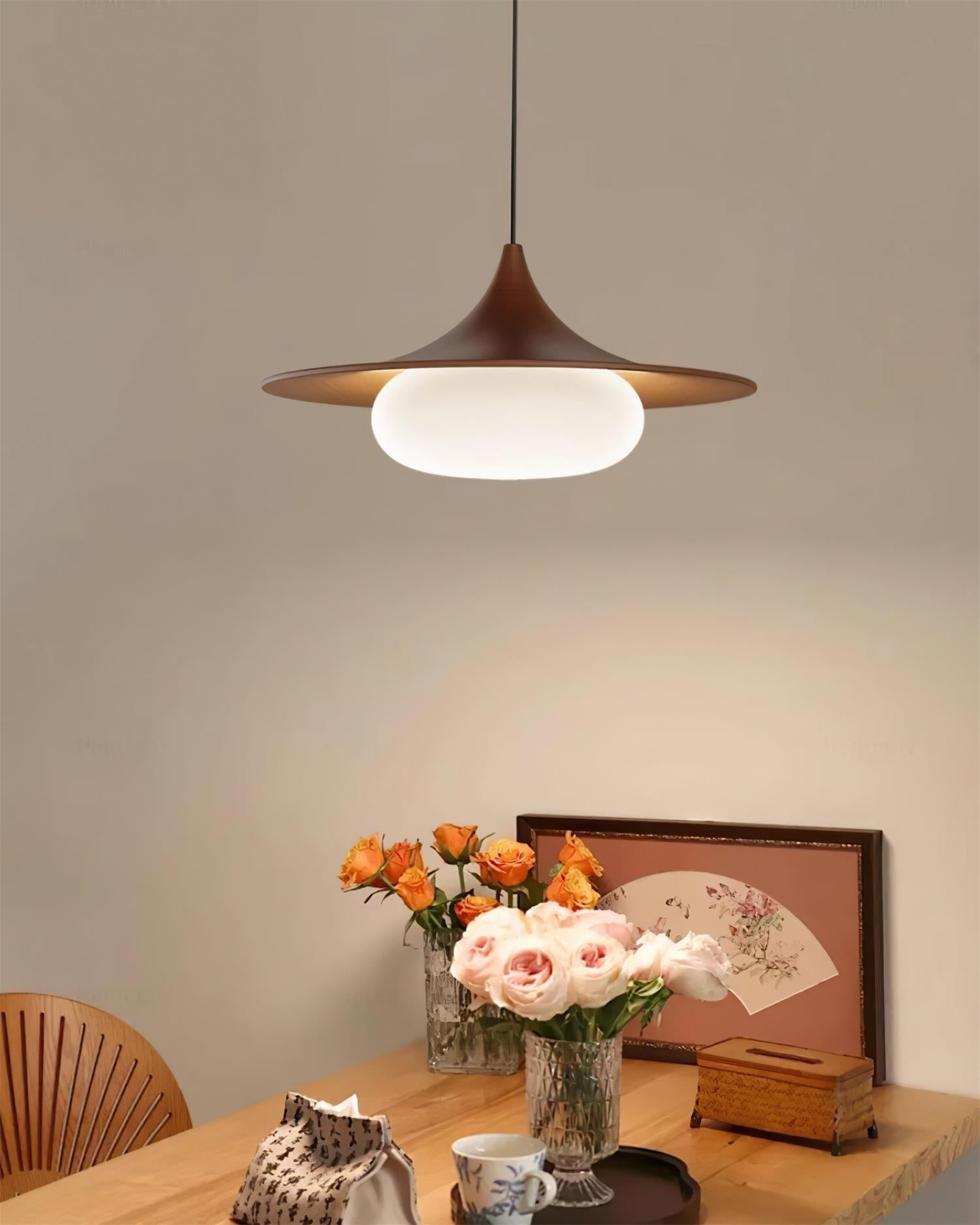 Ovelis Wooden Canopy Pendant Light