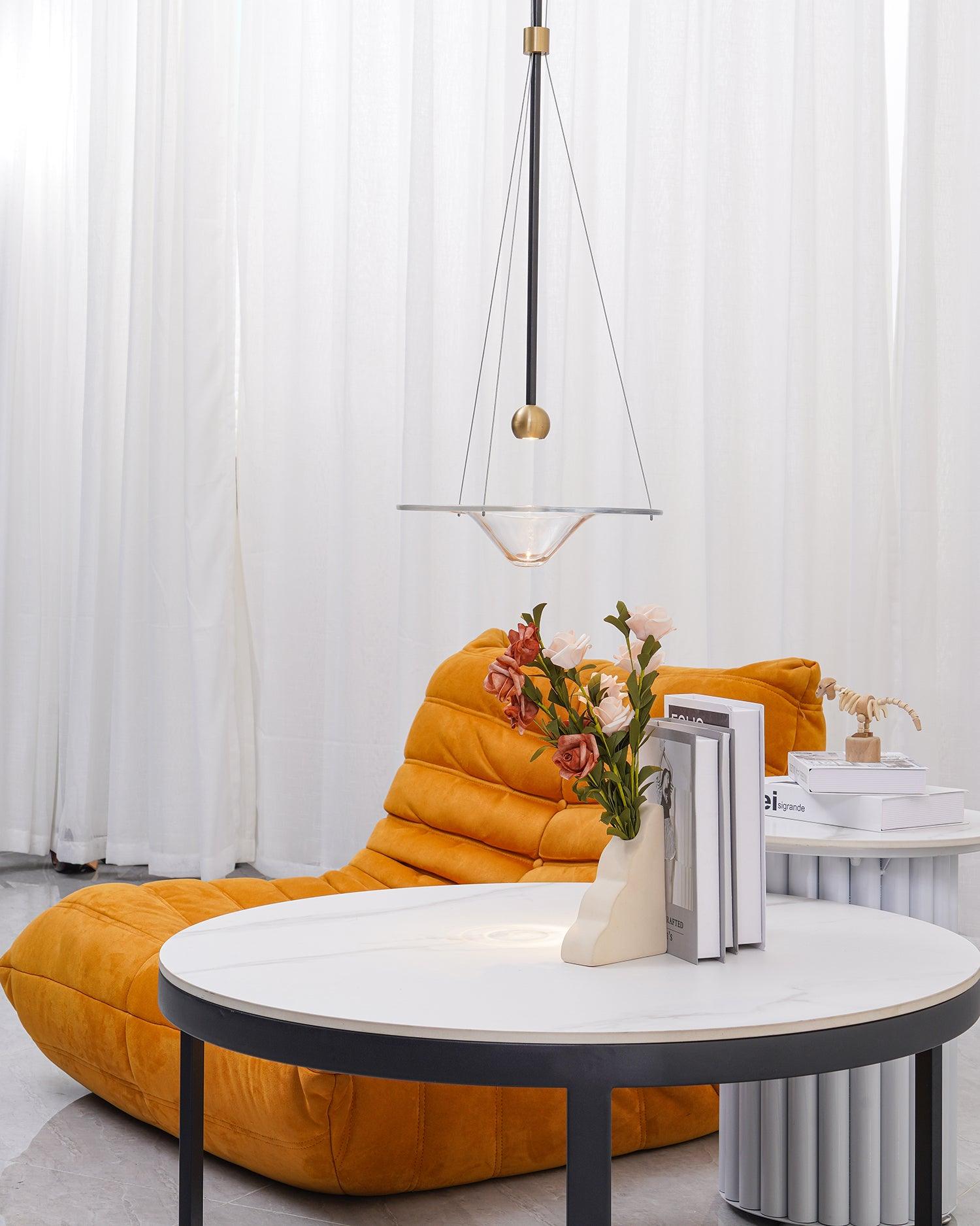 Avelo Brass Minimalistic Pendant Light-Neutral Decor