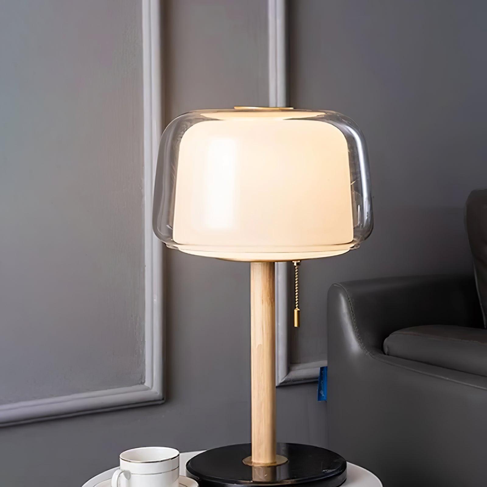 Gala Glass Marble Table Lamp-Neutral Decor