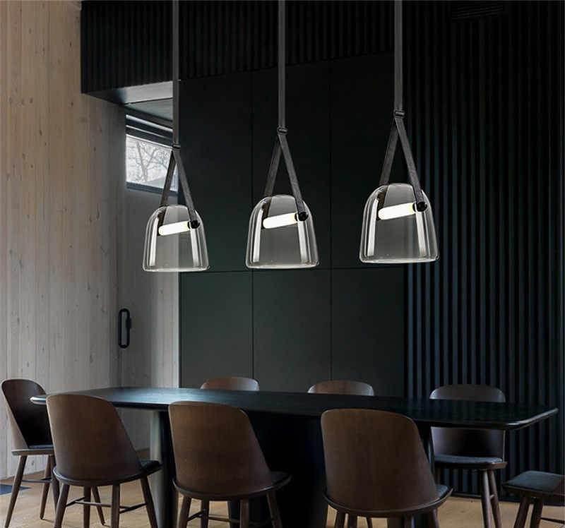 Averisce Leather Industrial Pendant Light-Neutral Decor