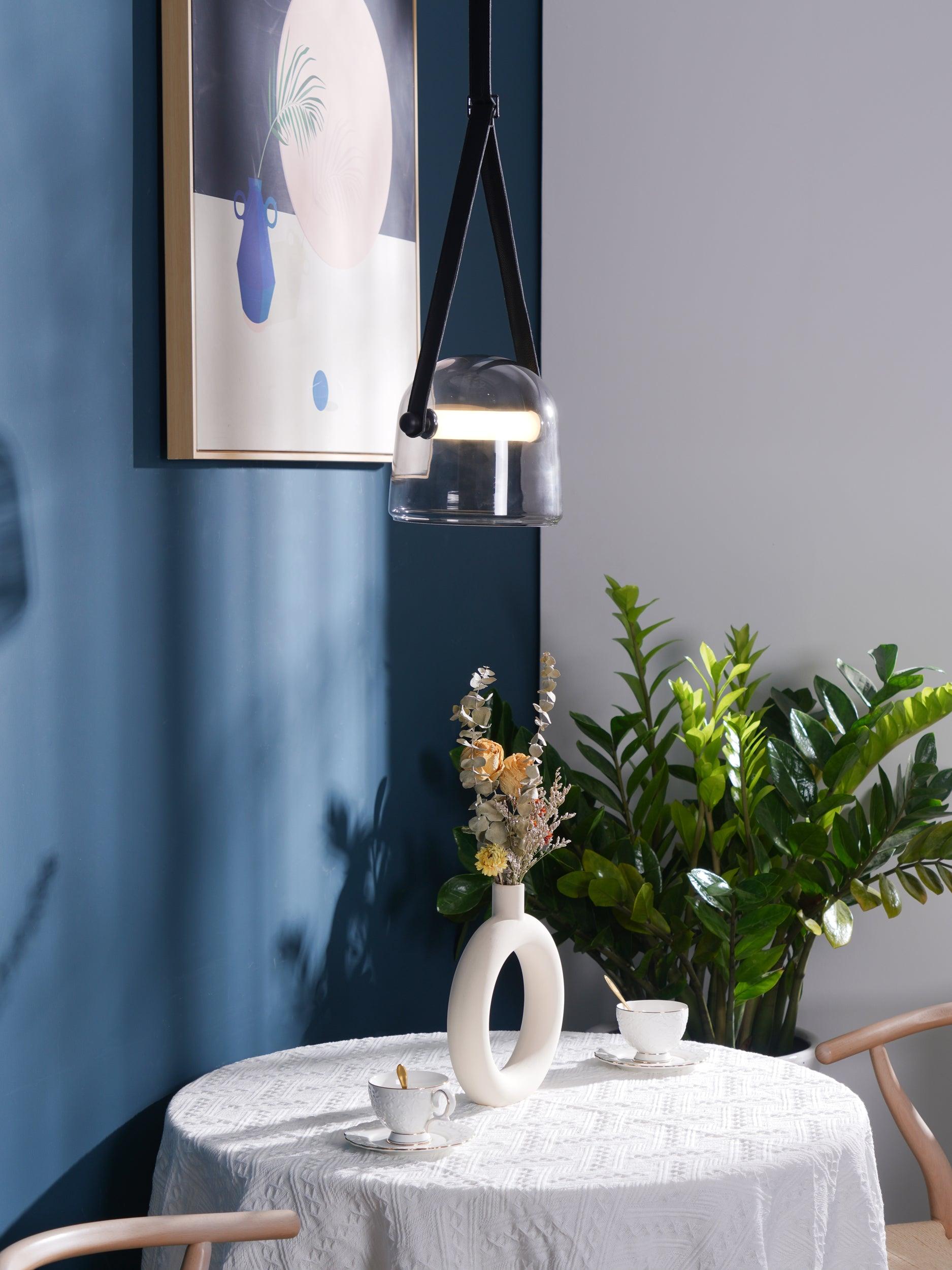 Averisce Leather Industrial Pendant Light-Neutral Decor