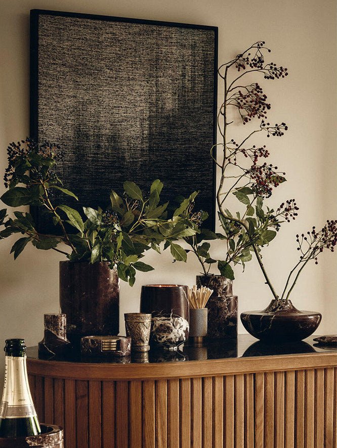 Monaco Marble Vase-Neutral Decor