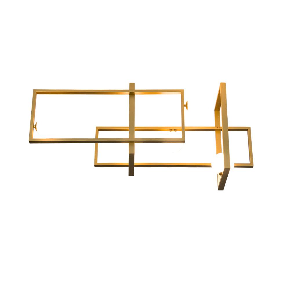 Lustra Chandelier Mondrian Glass Brass Geometric Modern-Neutral Decor