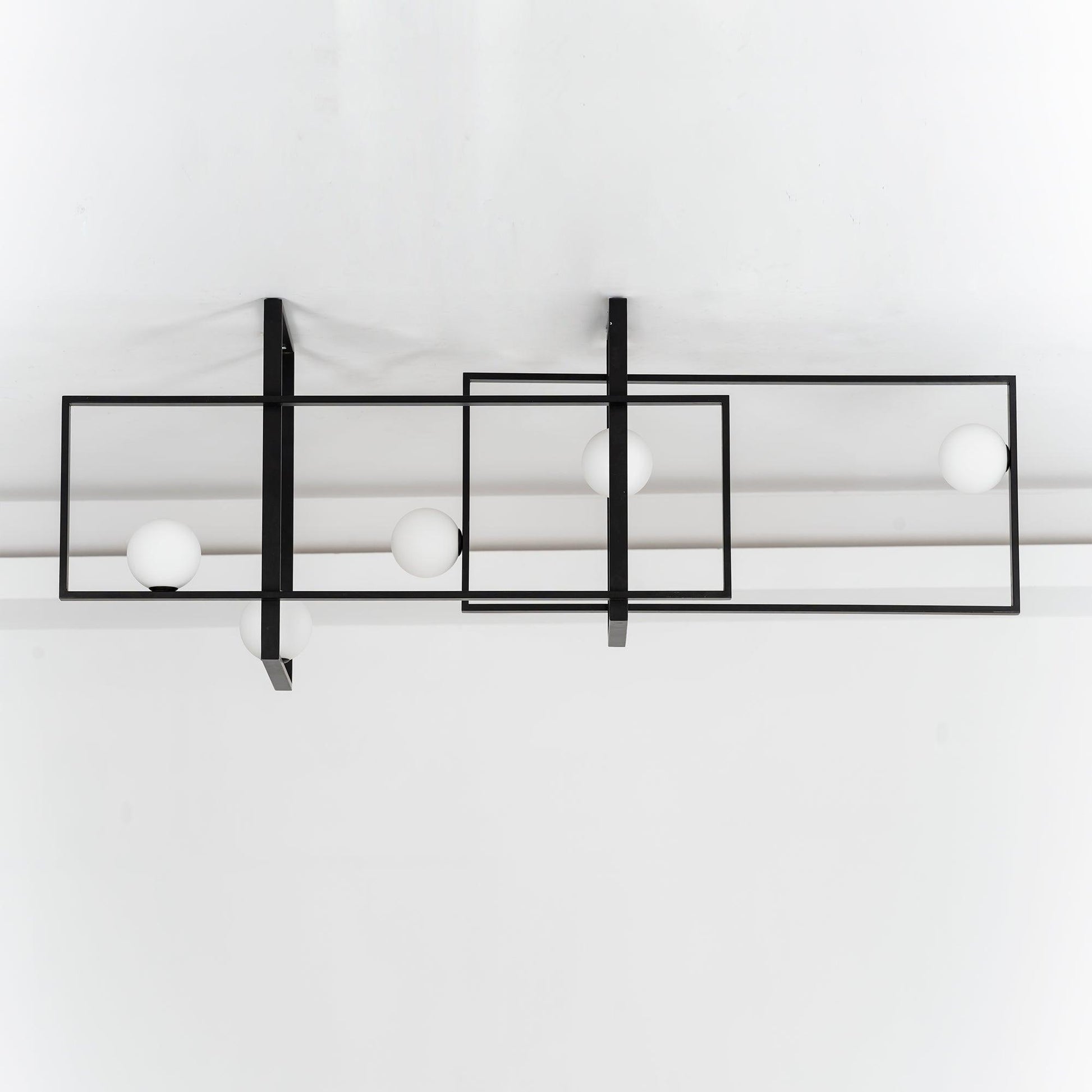 Lustra Chandelier Mondrian Glass Brass Geometric Modern-Neutral Decor