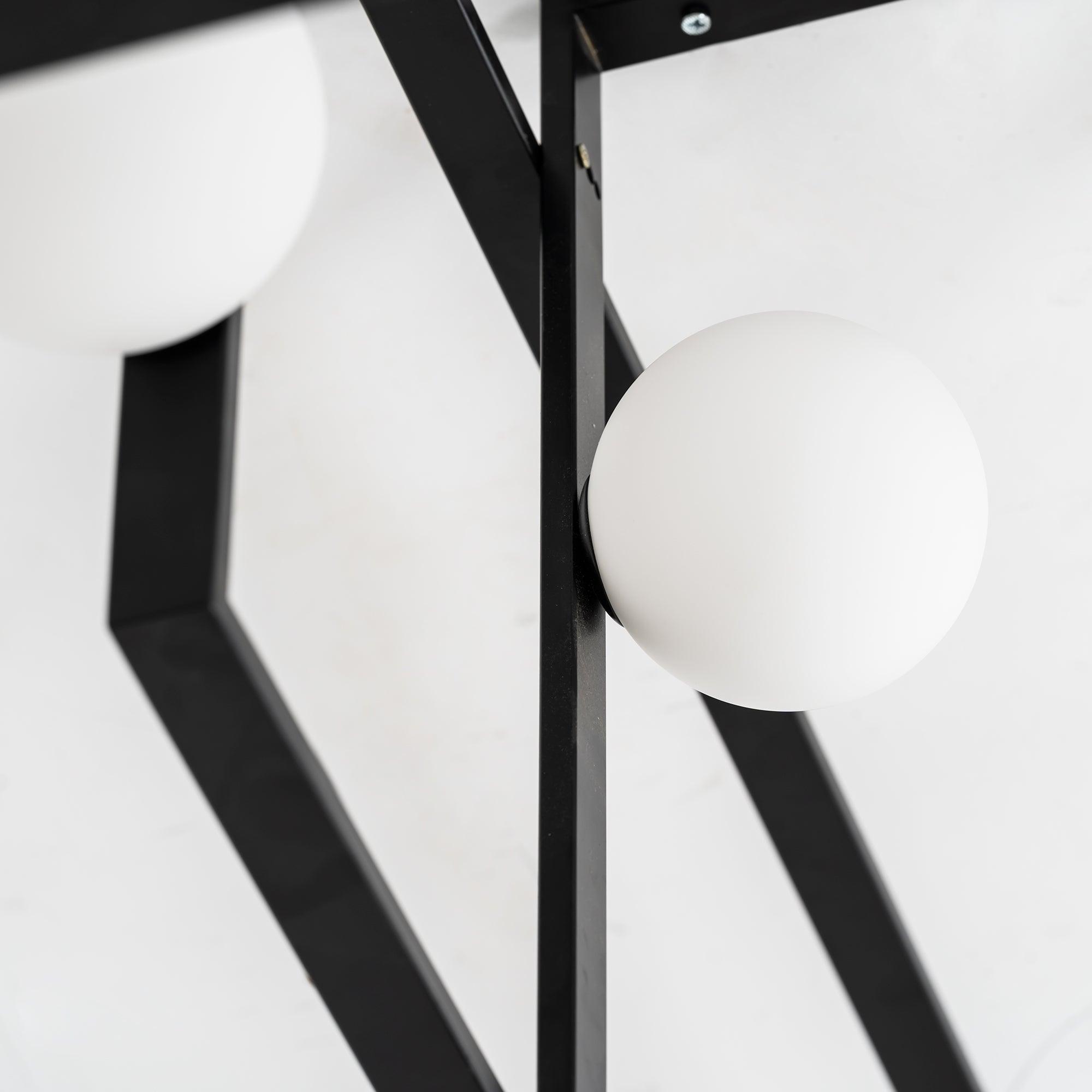Lustra Chandelier Mondrian Glass Brass Geometric Modern-Neutral Decor