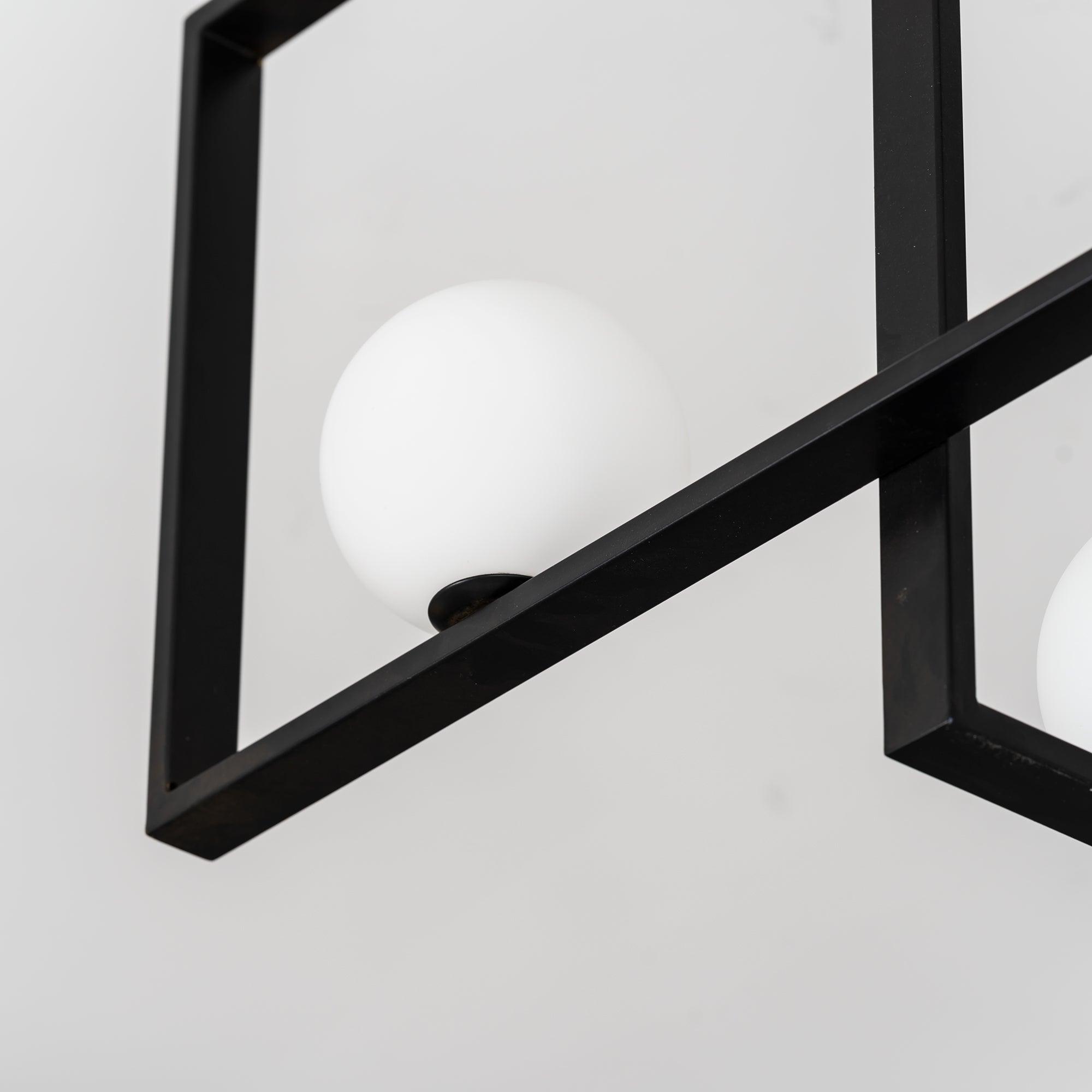 Lustra Chandelier Mondrian Glass Brass Geometric Modern-Neutral Decor