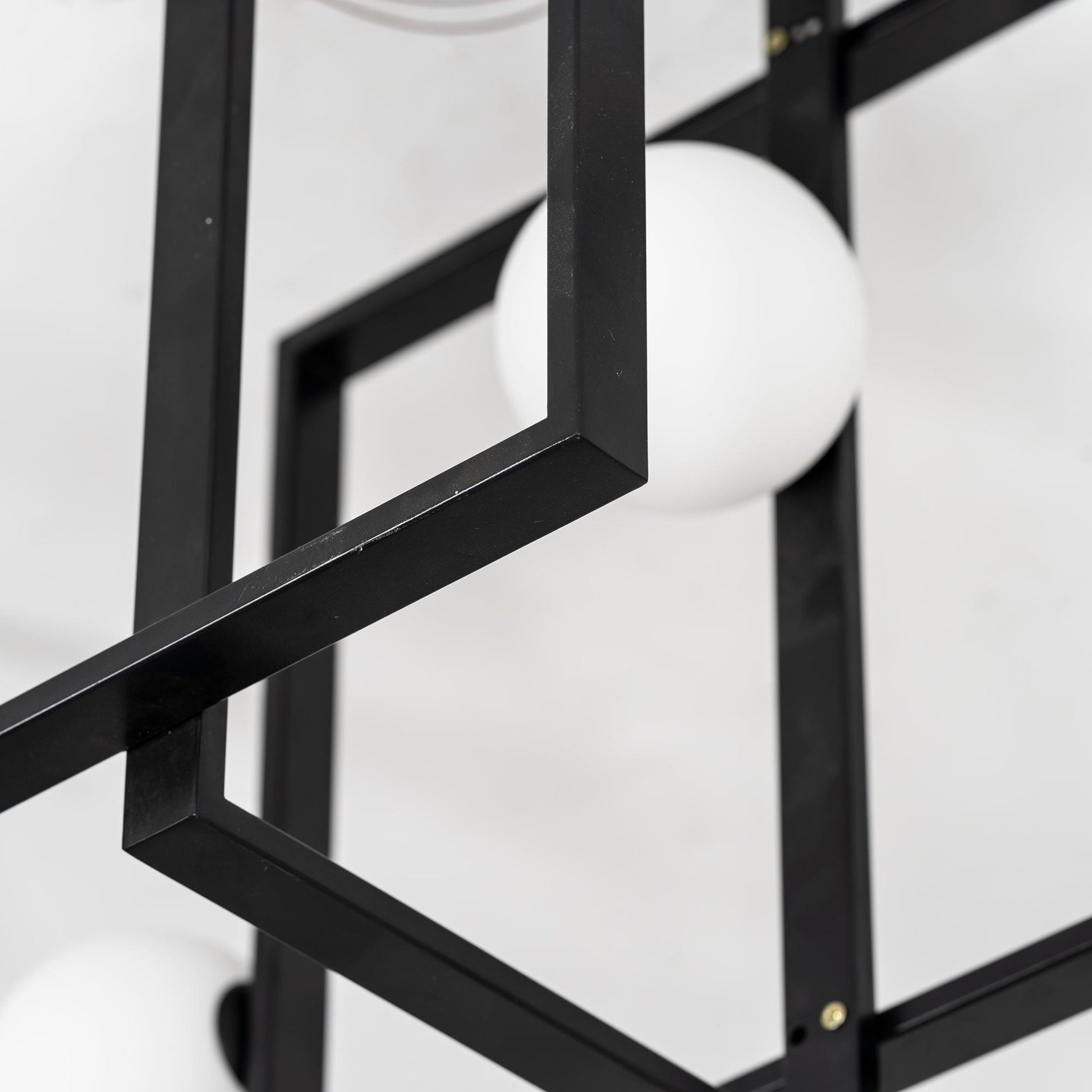 Lustra Chandelier Mondrian Glass Brass Geometric Modern-Neutral Decor