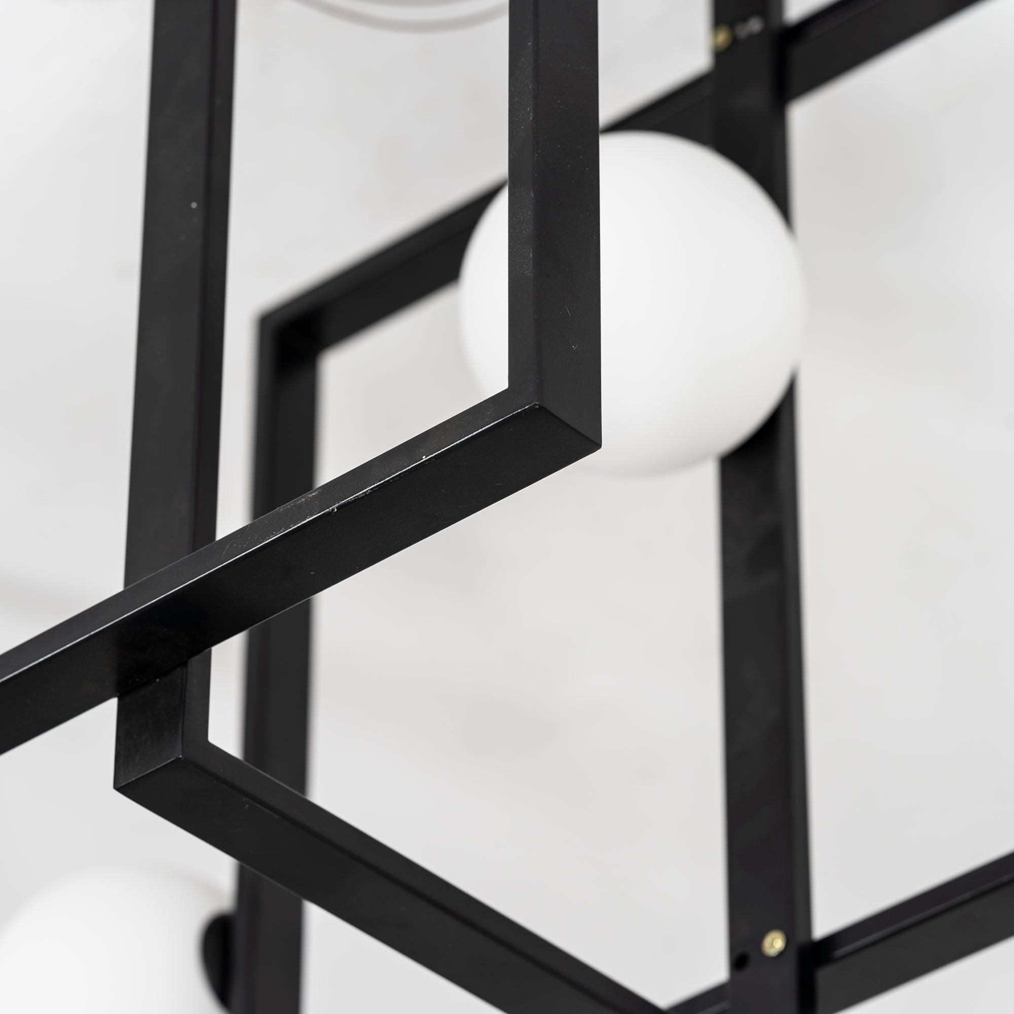 Lustra Chandelier Mondrian Glass Brass Geometric Modern-Neutral Decor