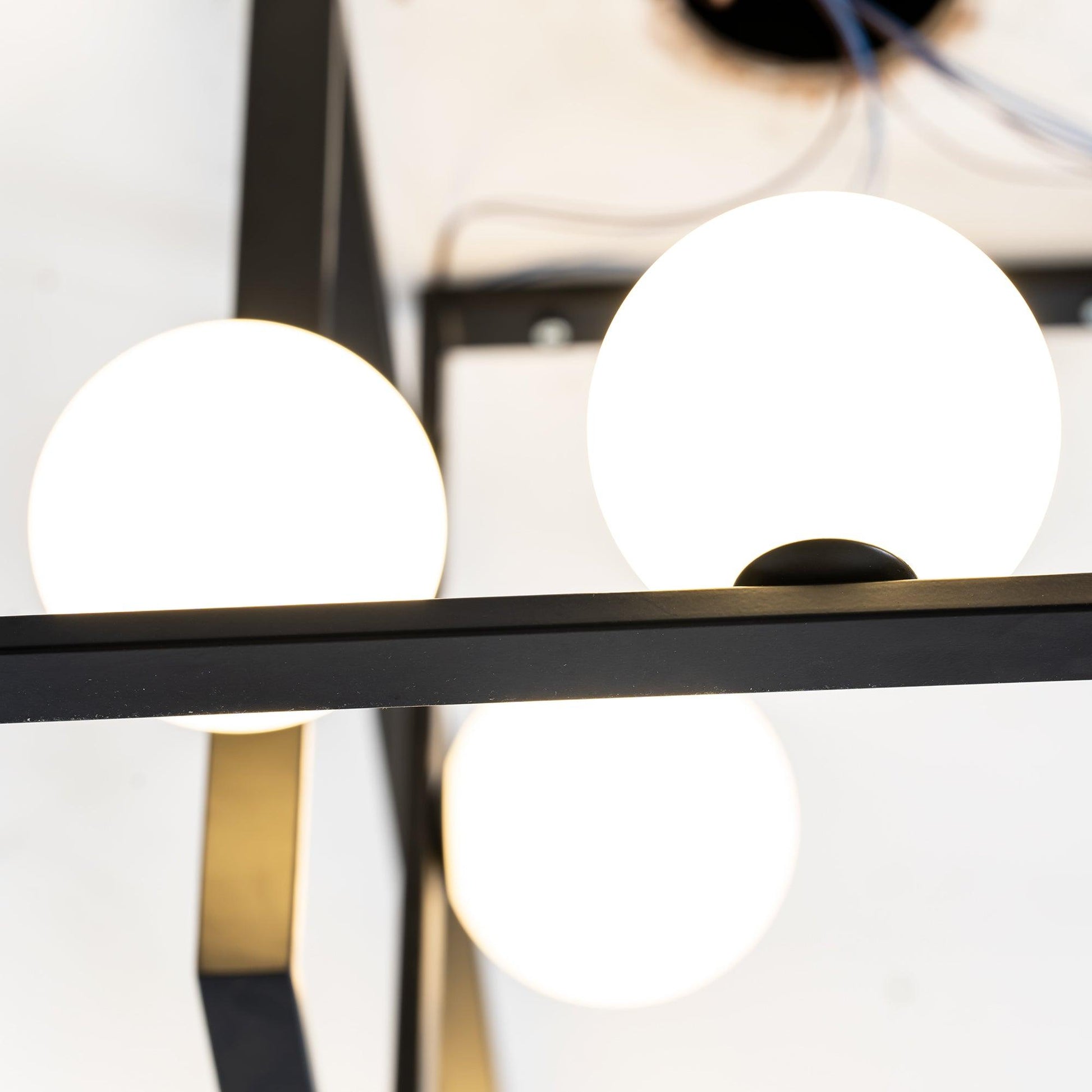Lustra Chandelier Mondrian Glass Brass Geometric Modern-Neutral Decor