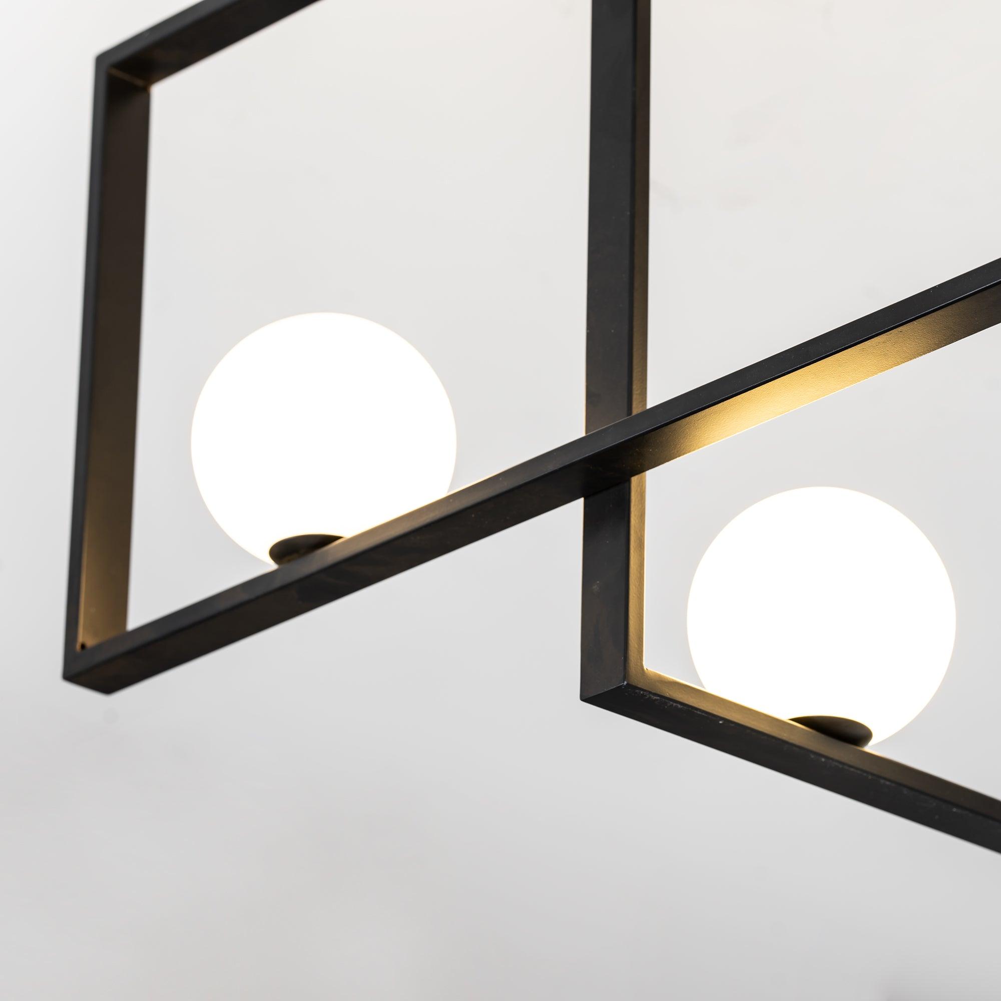 Lustra Chandelier Mondrian Glass Brass Geometric Modern-Neutral Decor