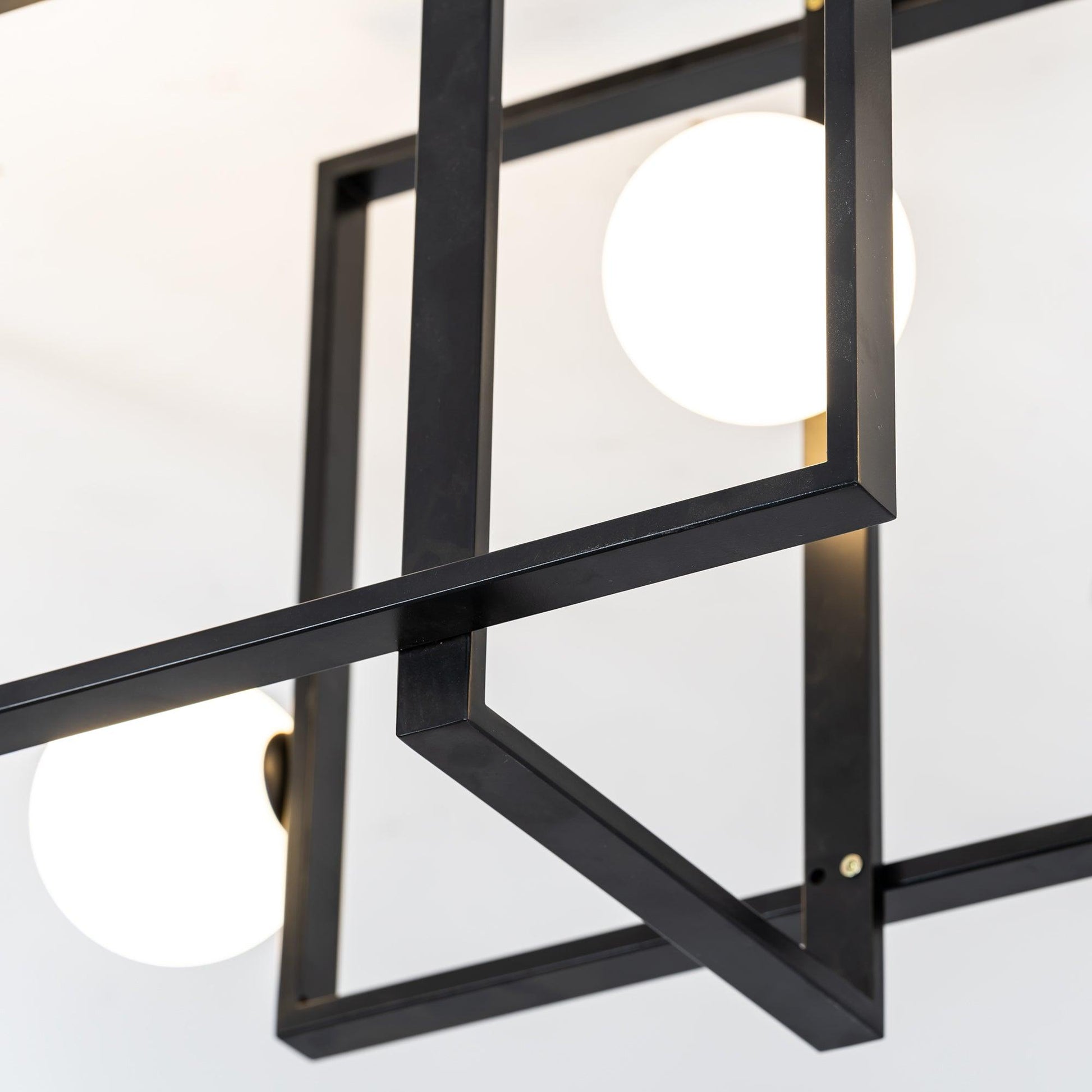 Lustra Chandelier Mondrian Glass Brass Geometric Modern-Neutral Decor