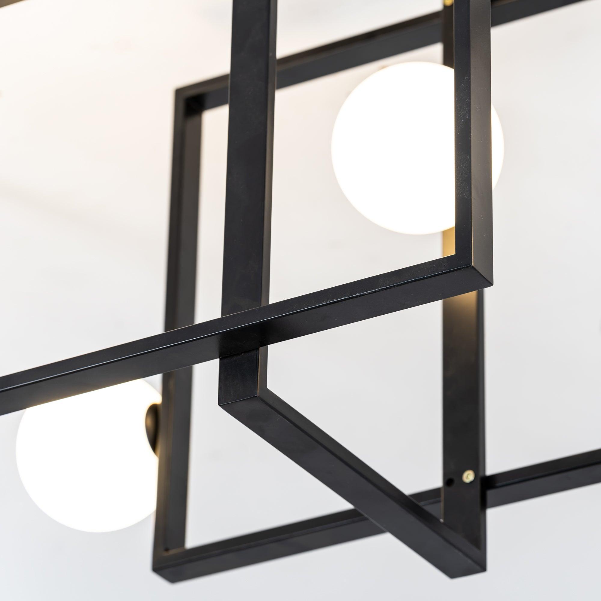 Lustra Chandelier Mondrian Glass Brass Geometric Modern-Neutral Decor