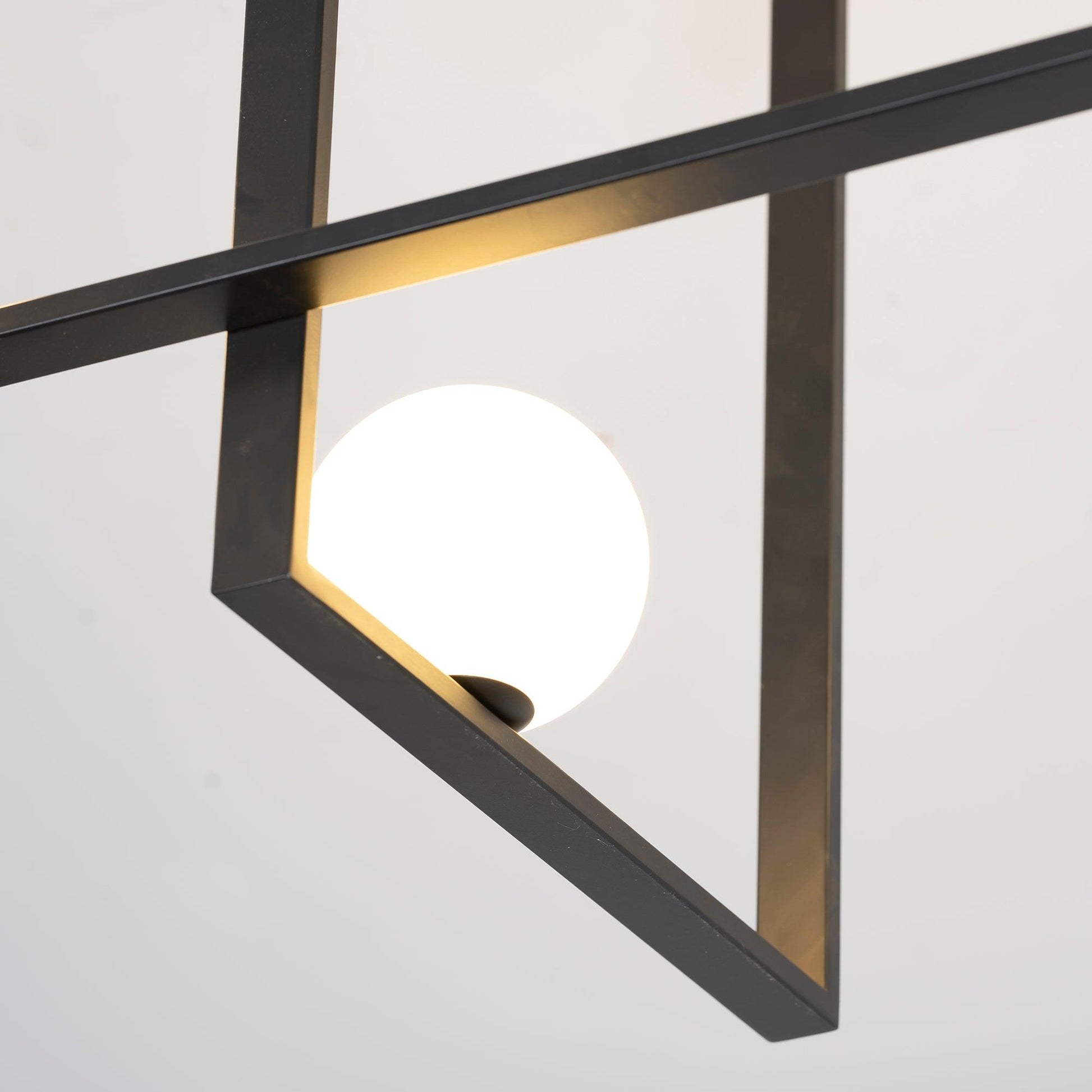 Lustra Chandelier Mondrian Glass Brass Geometric Modern-Neutral Decor