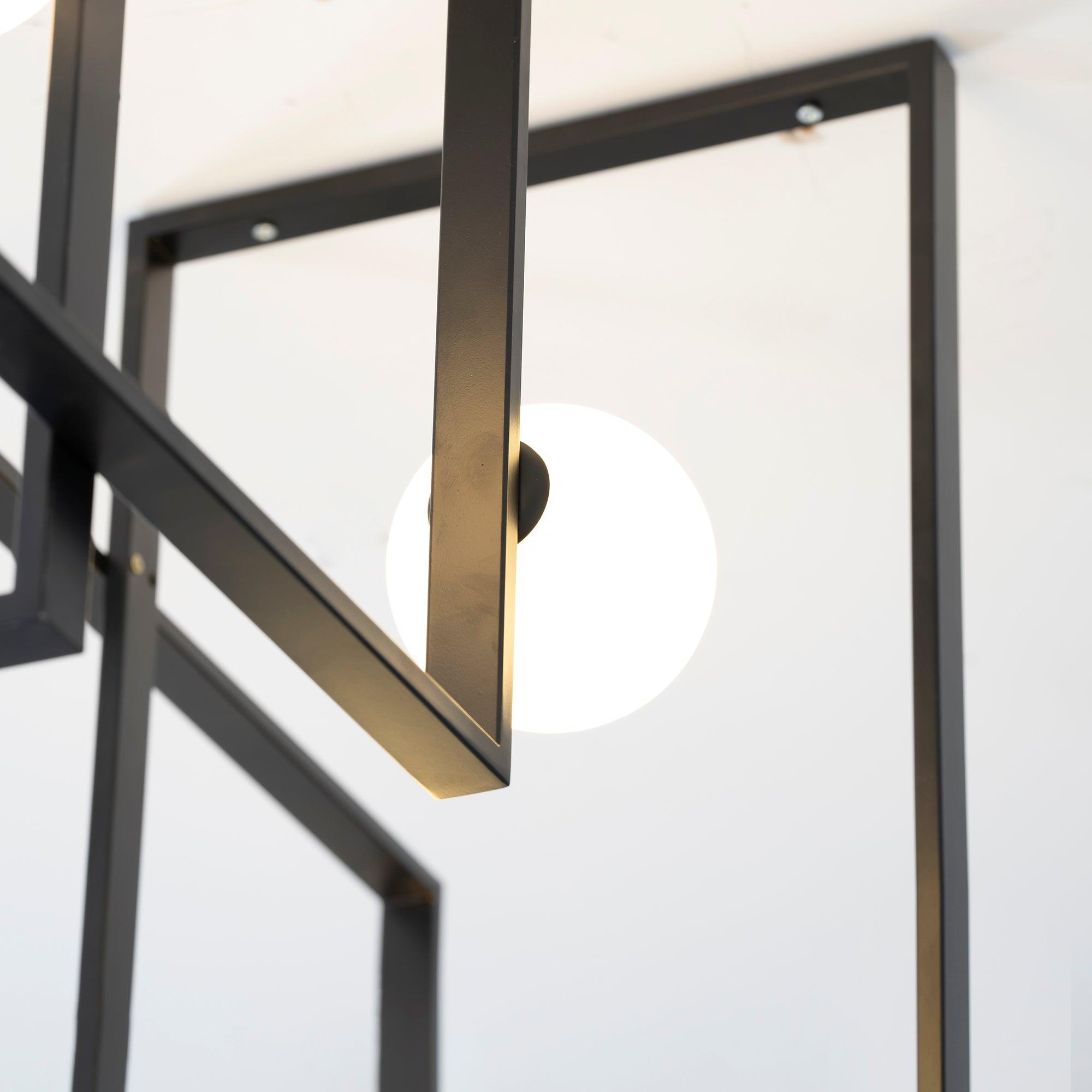Lustra Chandelier Mondrian Glass Brass Geometric Modern-Neutral Decor