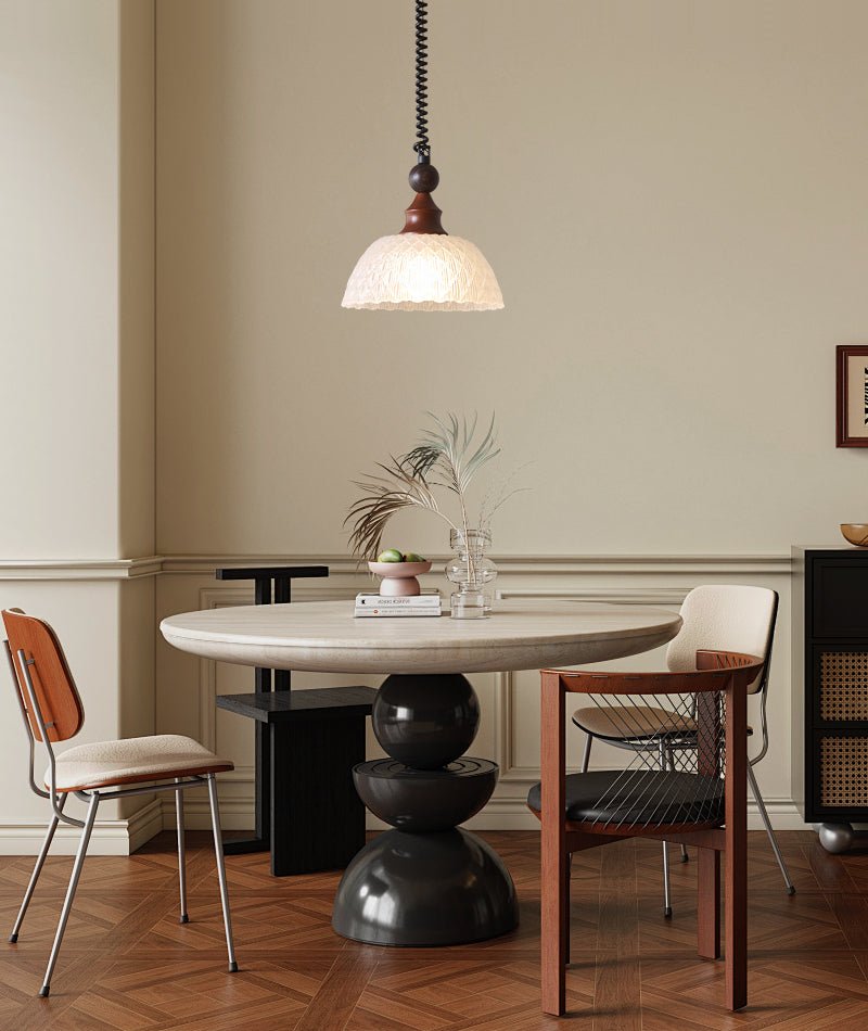 Nydoreth Elegance Vintage Art Wood Pendant Lamp-Neutral Decor