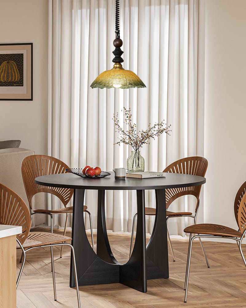 Nydoreth Elegance Vintage Art Wood Pendant Lamp-Neutral Decor
