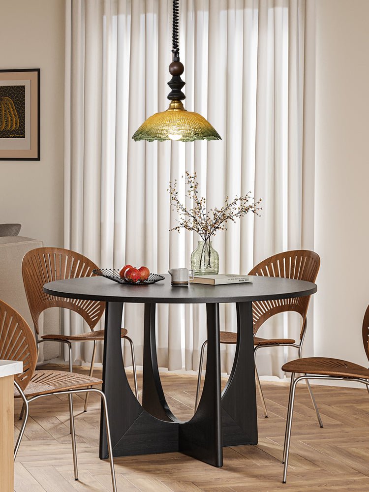 Nydoreth Elegance Vintage Art Wood Pendant Lamp-Neutral Decor