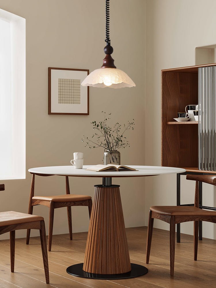 Nydoreth Elegance Vintage Art Wood Pendant Lamp-Neutral Decor