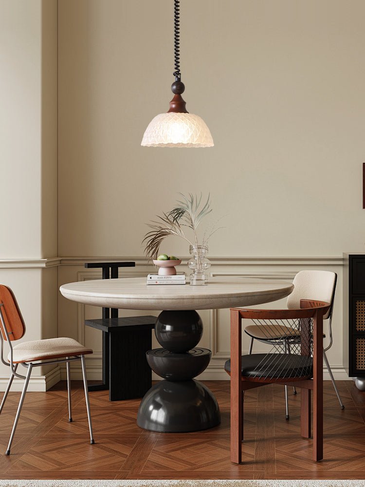 Nydoreth Elegance Vintage Art Wood Pendant Lamp-Neutral Decor