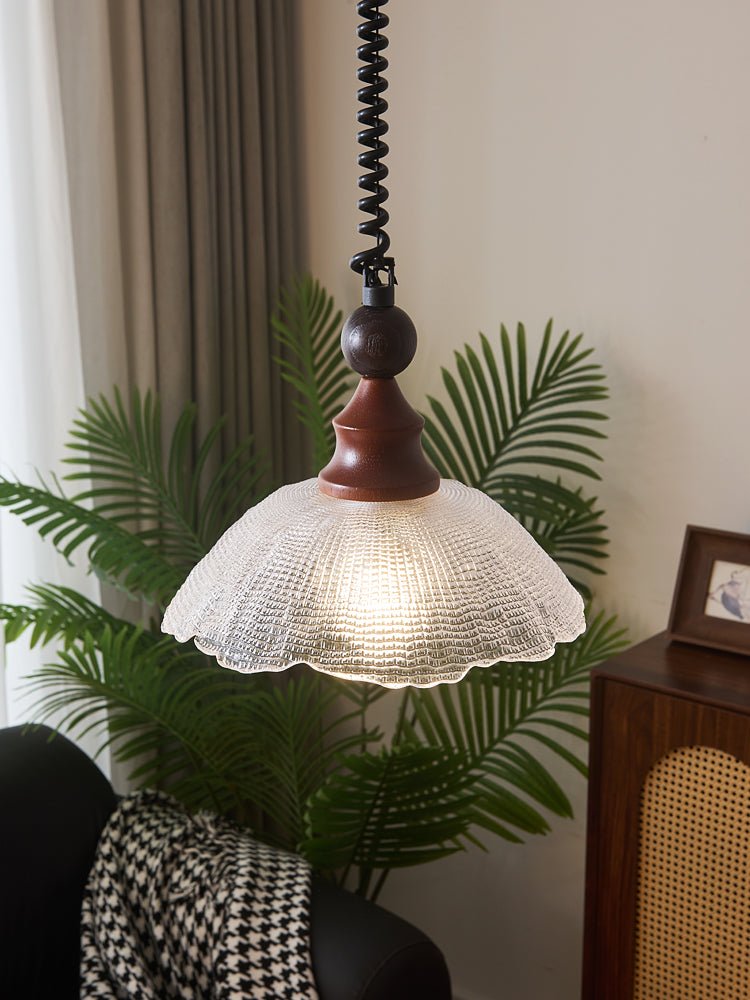 Nydoreth Elegance Vintage Art Wood Pendant Lamp-Neutral Decor