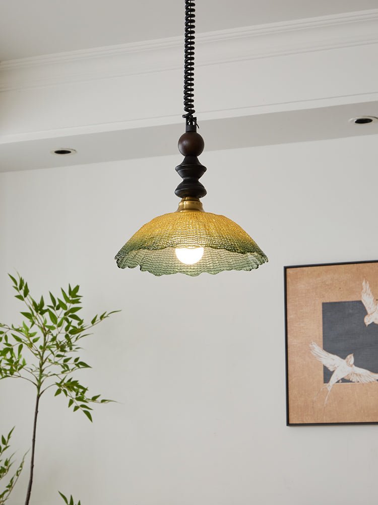 Nydoreth Elegance Vintage Art Wood Pendant Lamp-Neutral Decor