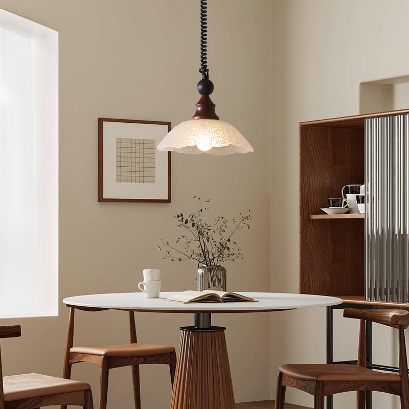 Nydoreth Elegance Vintage Art Wood Pendant Lamp-Neutral Decor