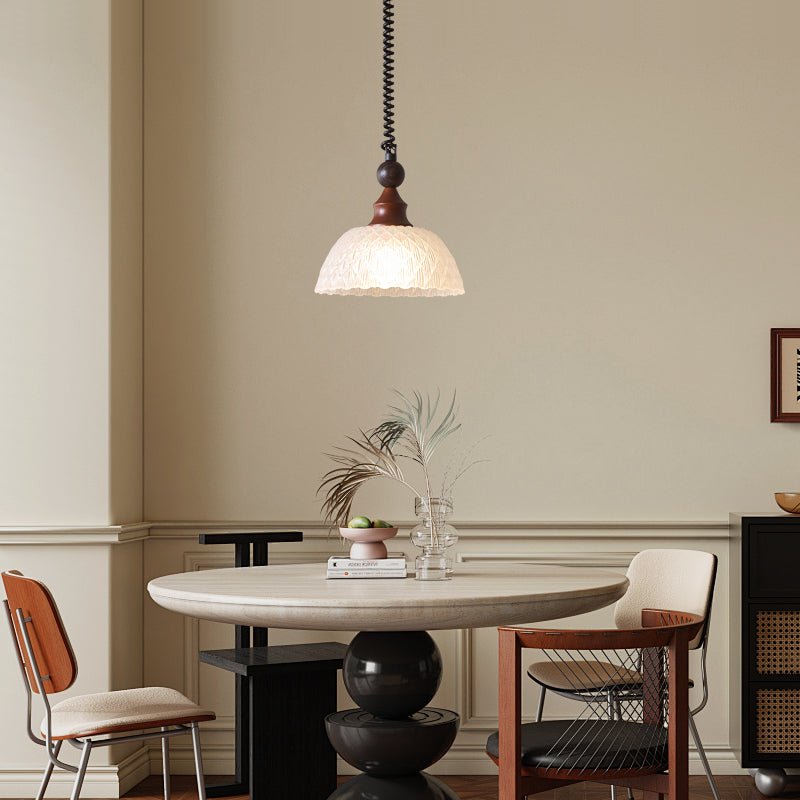 Nydoreth Elegance Vintage Art Wood Pendant Lamp-Neutral Decor