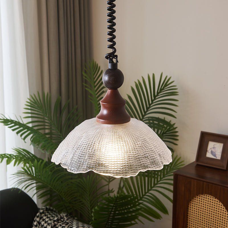 Nydoreth Elegance Vintage Art Wood Pendant Lamp-Neutral Decor