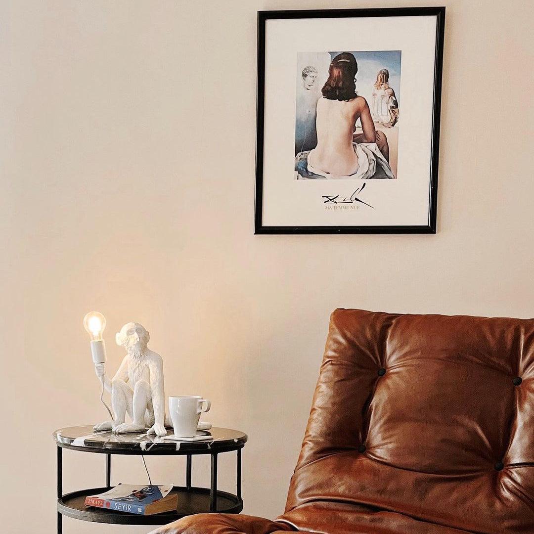 Riven Resin Whimsical Table Lamp-Neutral Decor