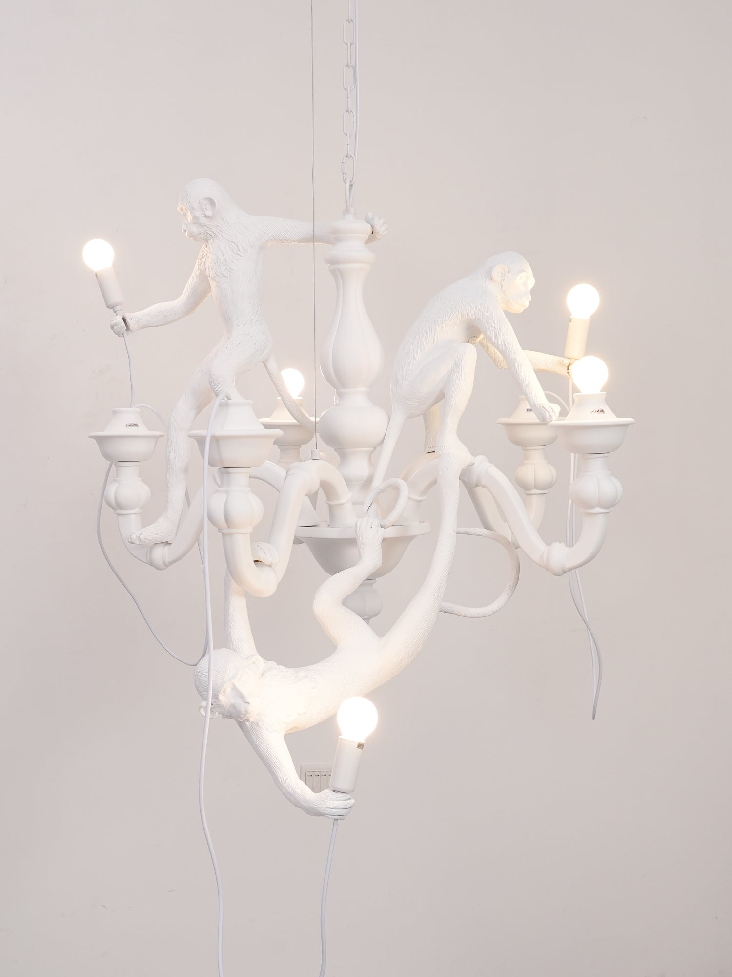 Tixor Chandelier Monkey Black Playful Sculpture-Neutral Decor