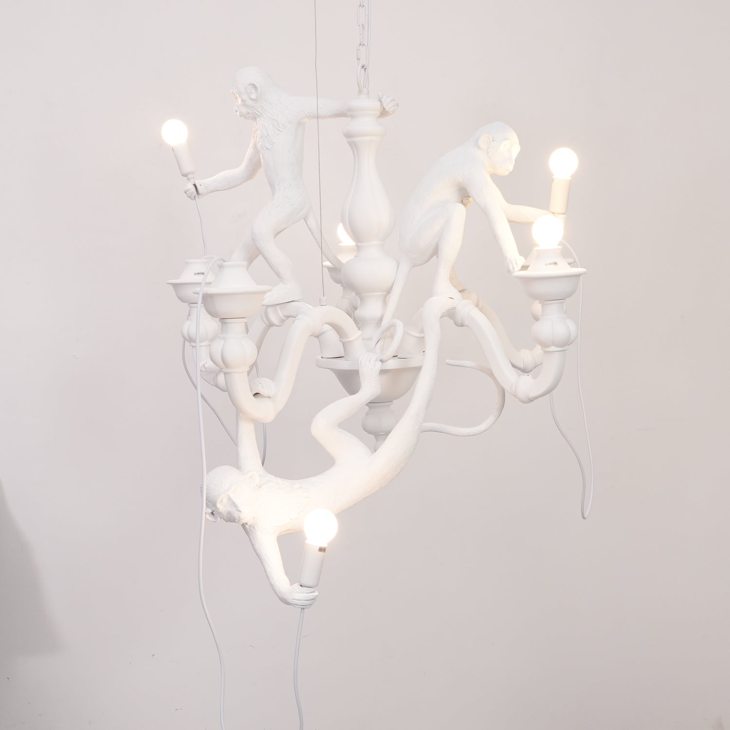 Tixor Chandelier Monkey Black Playful Sculpture-Neutral Decor