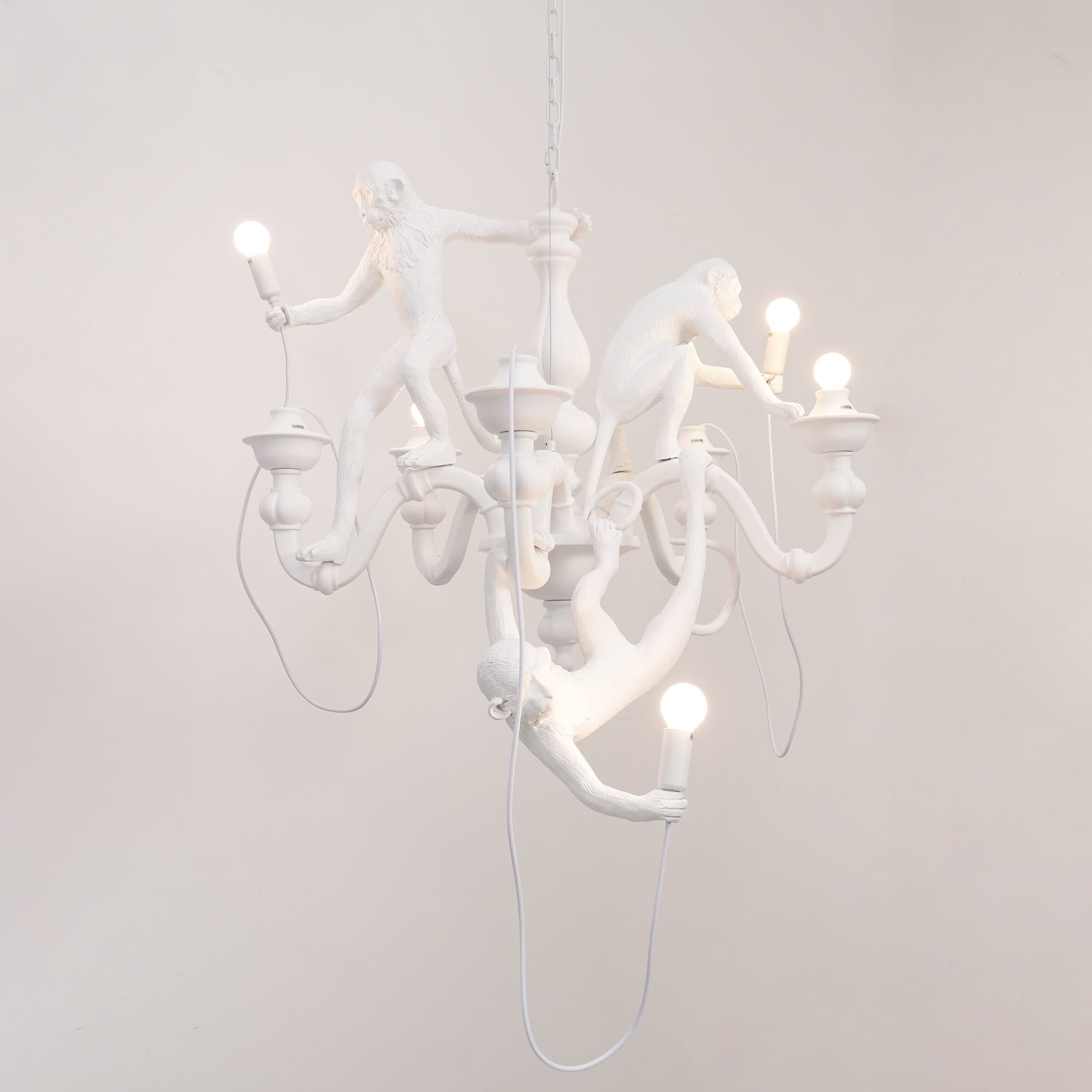 Tixor Chandelier Monkey Black Playful Sculpture-Neutral Decor