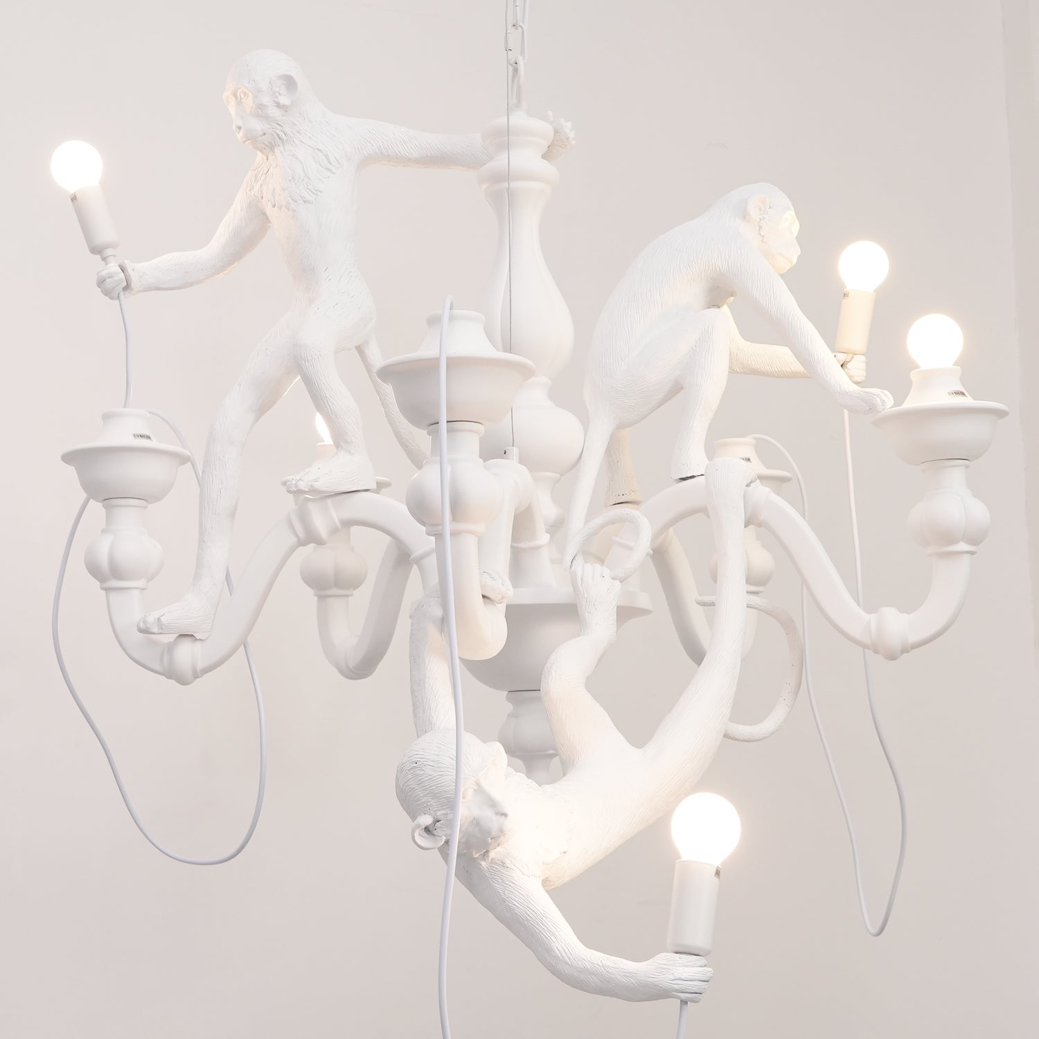 Tixor Chandelier Monkey Black Playful Sculpture-Neutral Decor